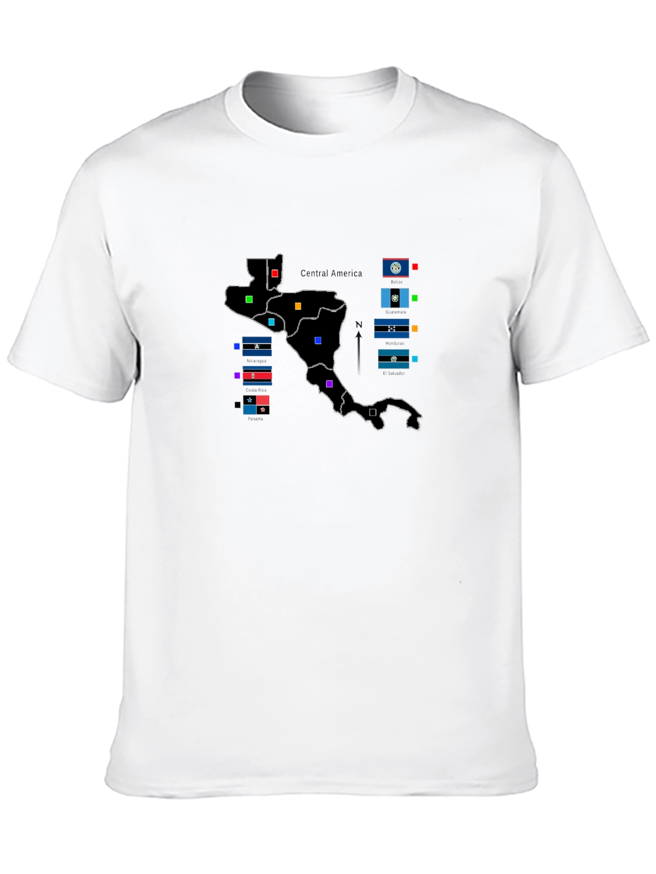 Central America Map Flag T-Shirt