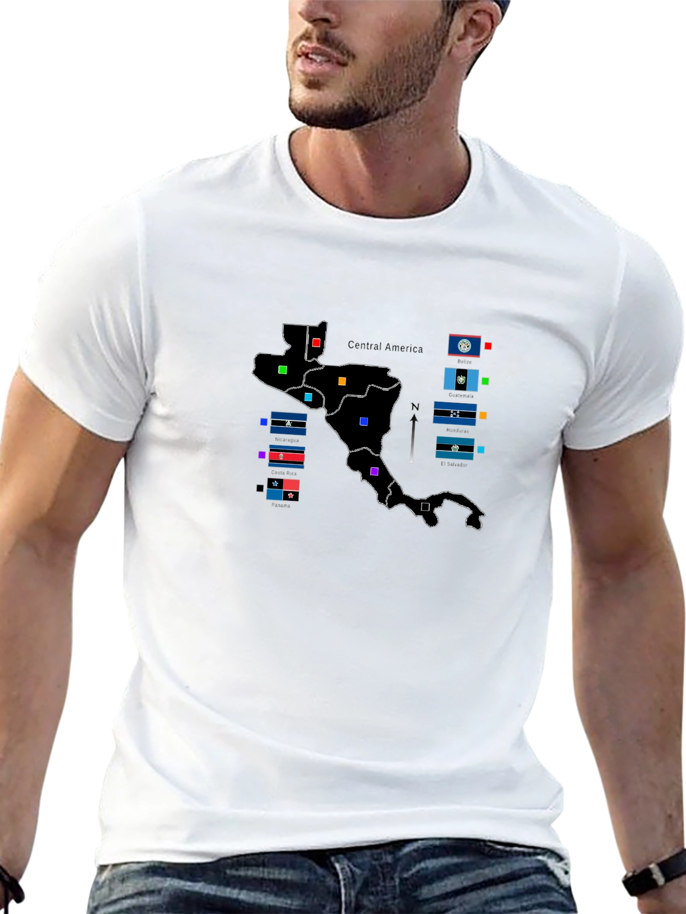 Central America Map Flag T-Shirt