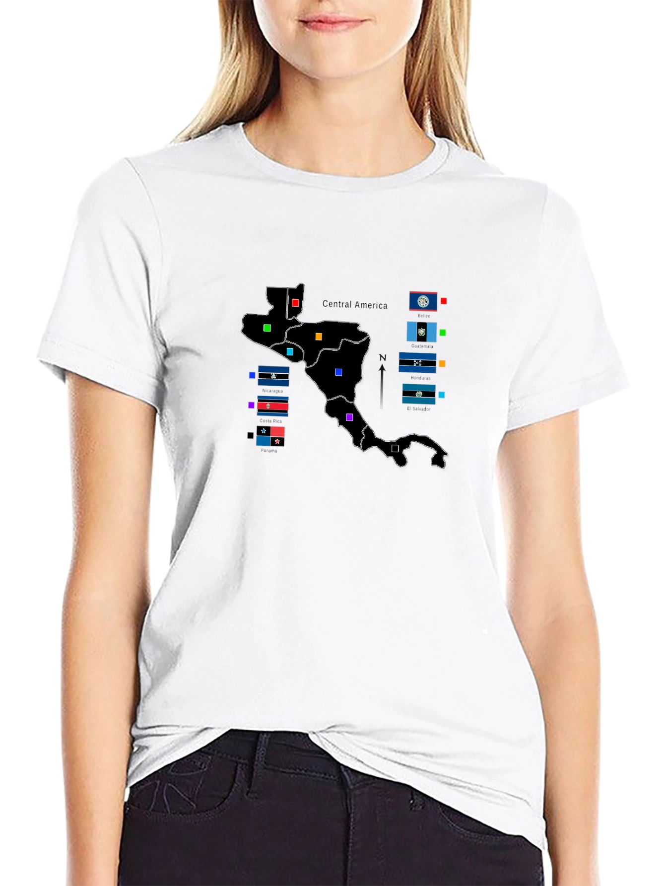 Central America Map Flag T-Shirt