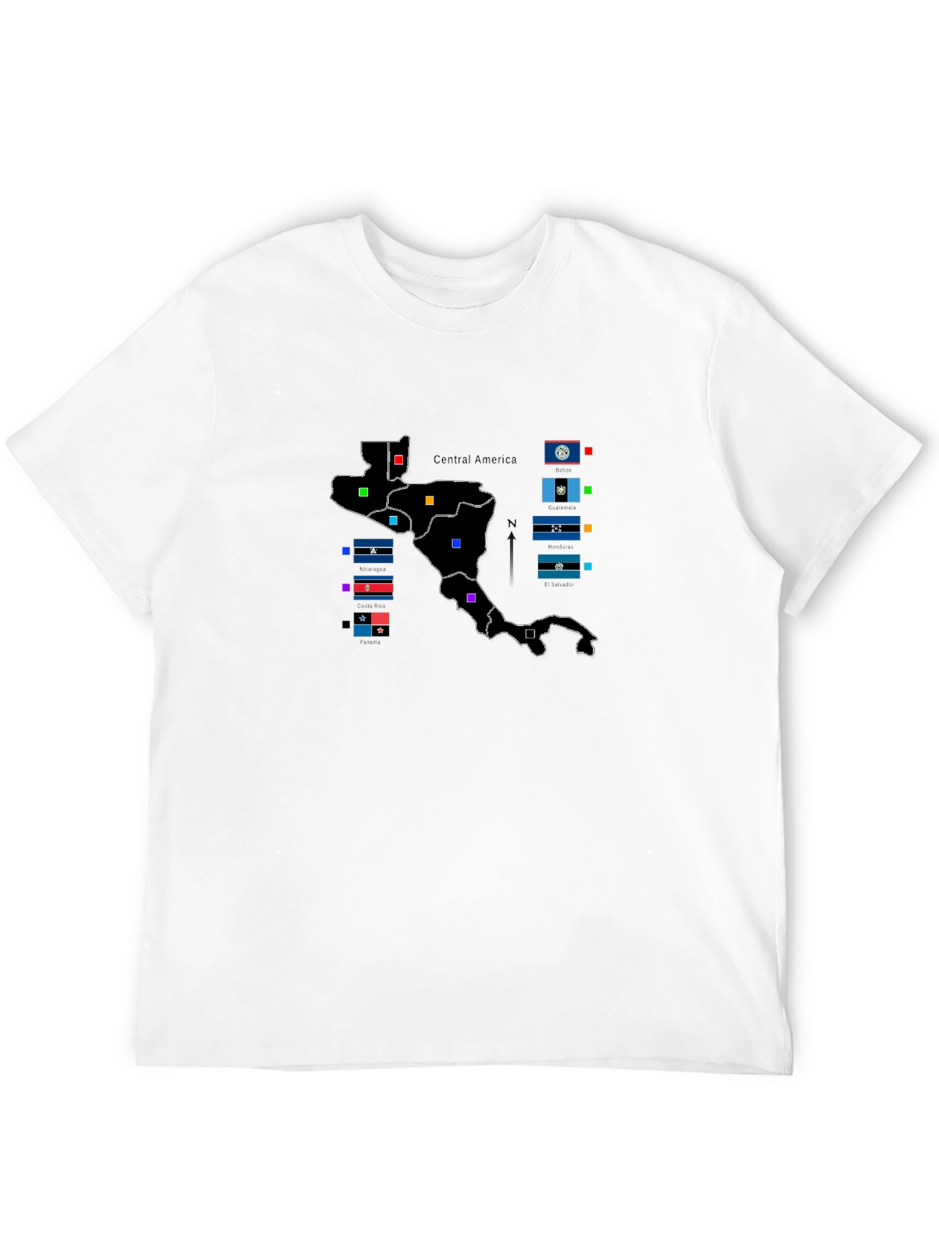 Central America Map Flag T-Shirt