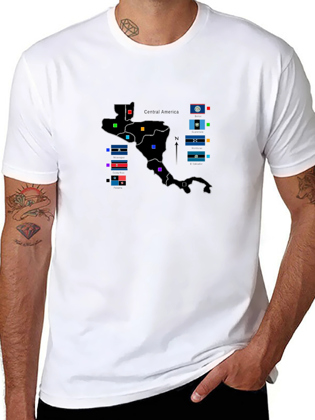 Central America Map Flag T-Shirt