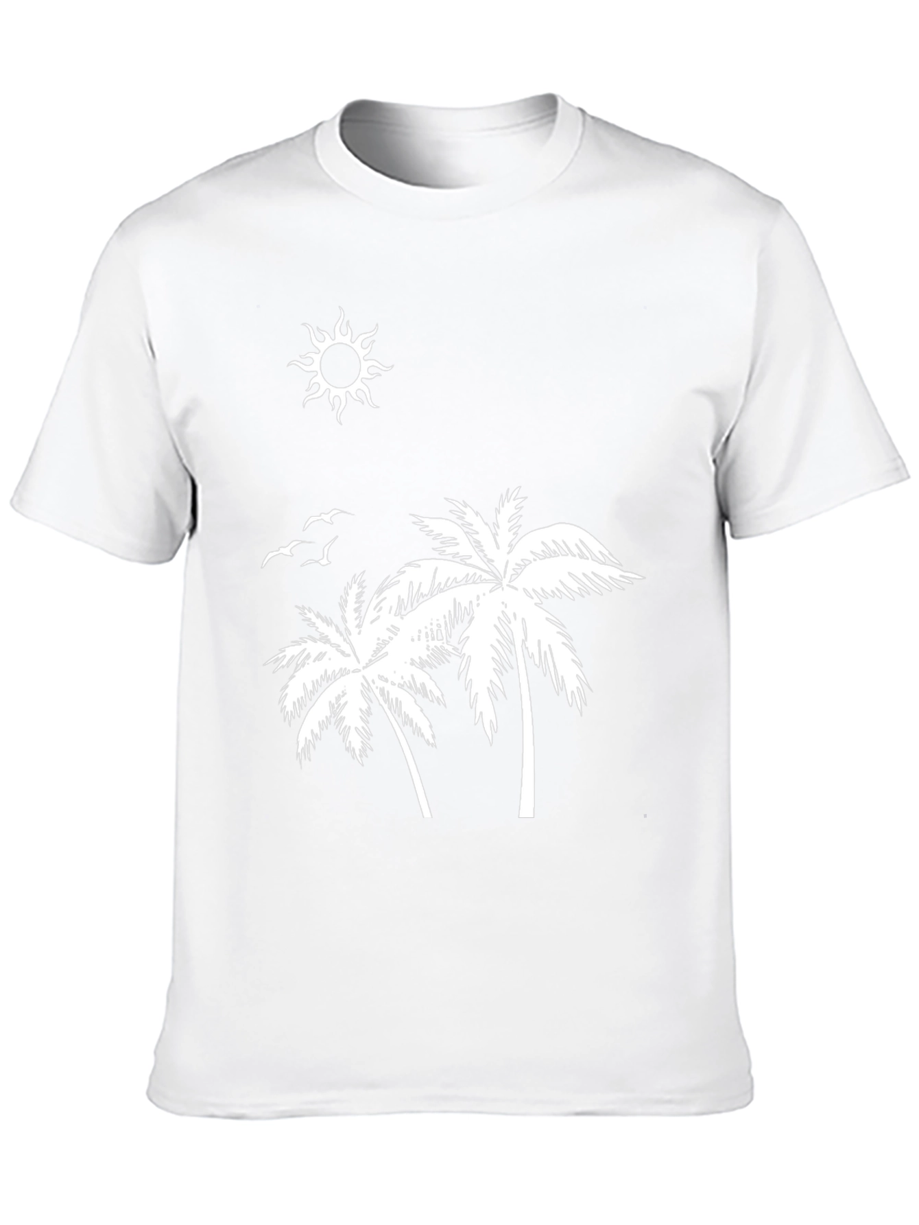 Tropical Palm Tree Graphic Black T-Shirt