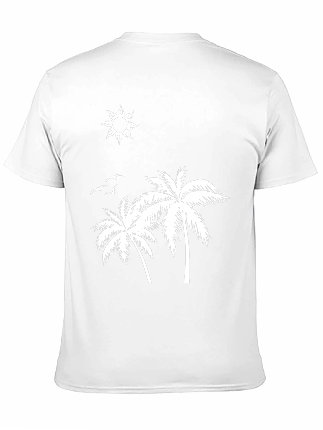 Tropical Palm Tree Graphic Black T-Shirt