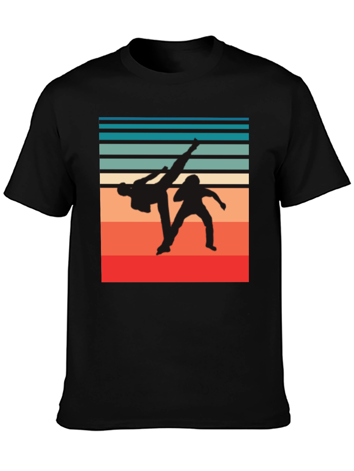 Retro Martial Arts Graphic T-Shirt