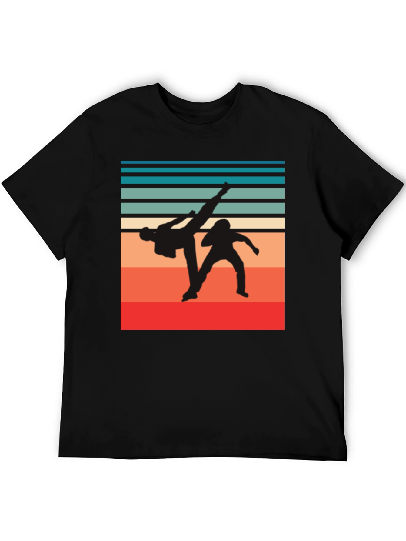 Retro Martial Arts Graphic T-Shirt