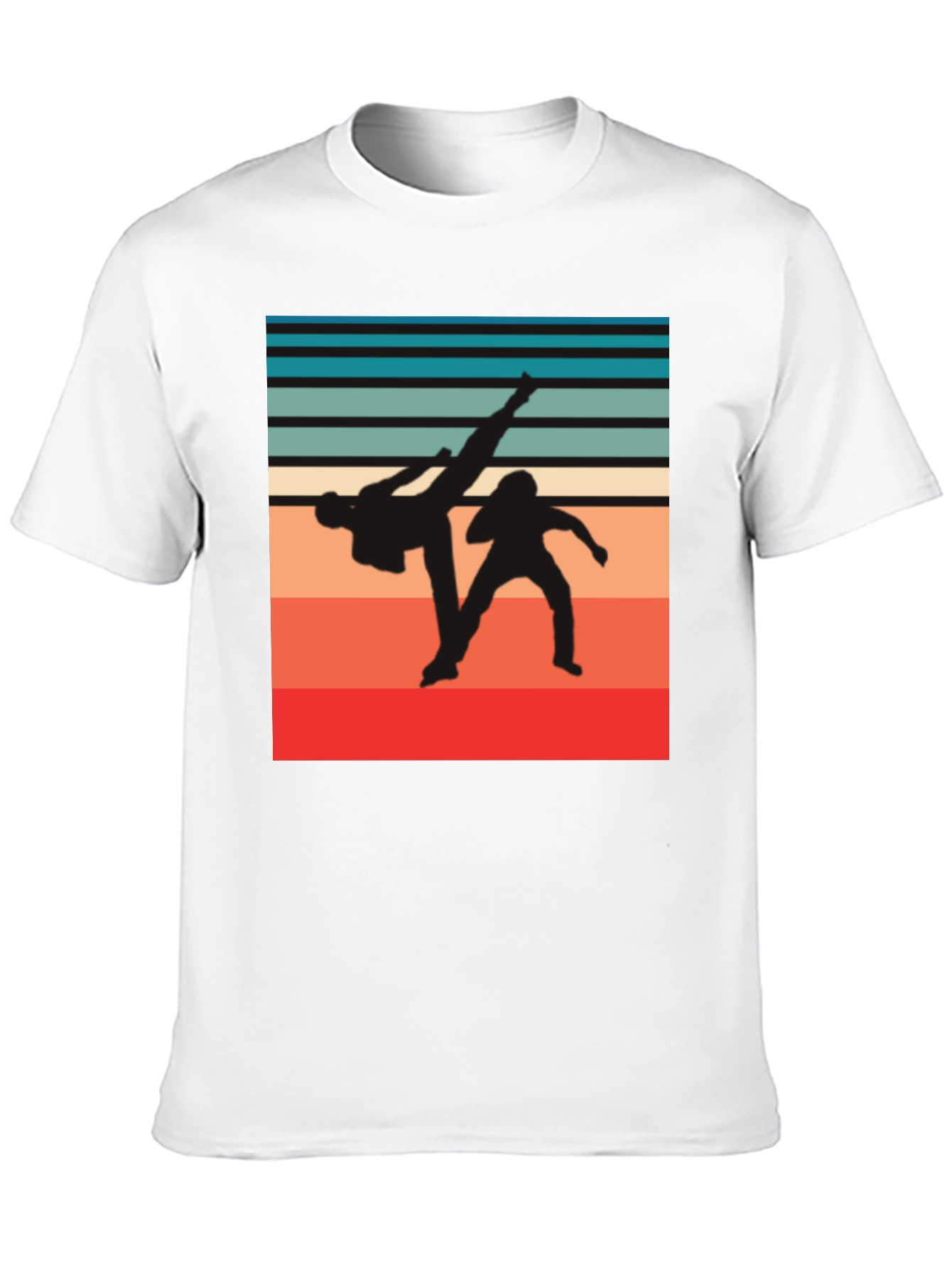 Retro Martial Arts Graphic T-Shirt