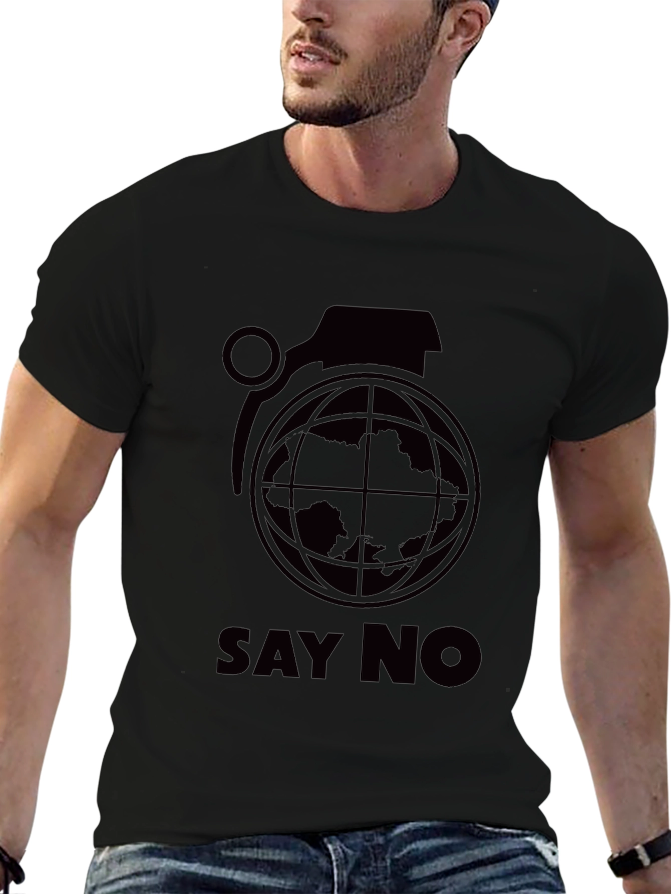 Say No Graphic Tee - Peace Over War