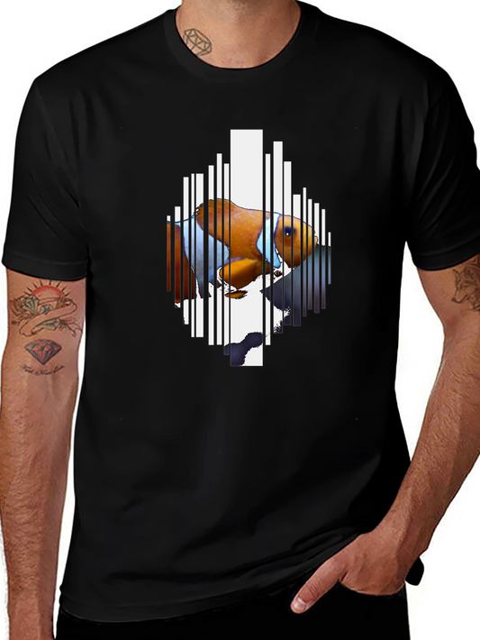 Clownfish Barcode Graphic Black T-Shirt