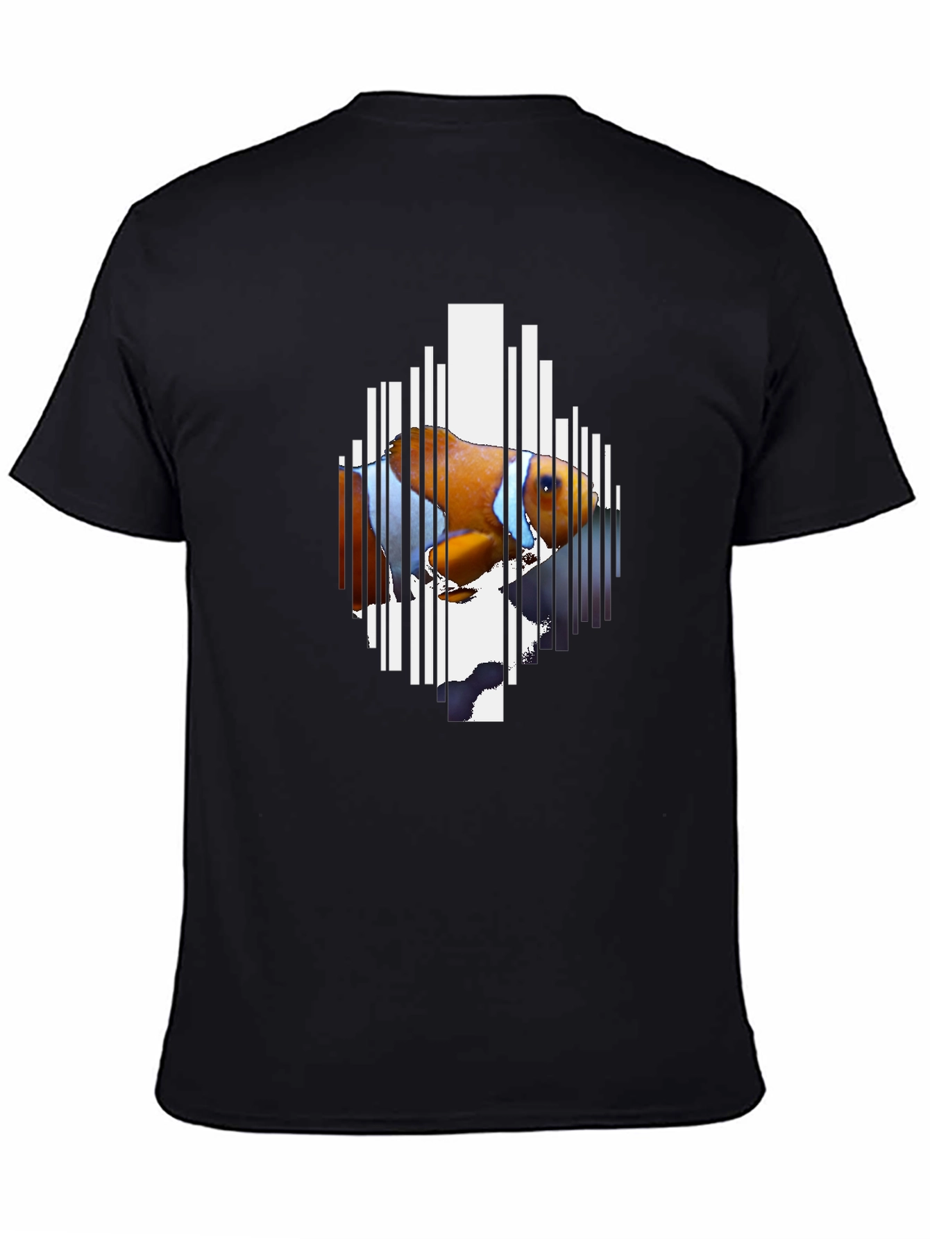 Clownfish Barcode Graphic Black T-Shirt