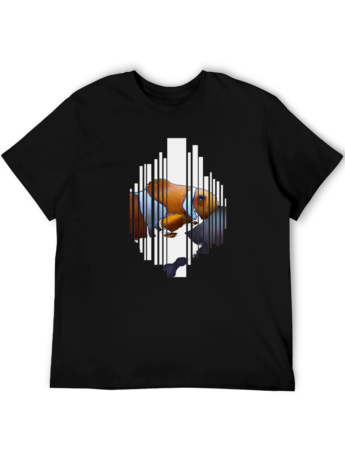 Clownfish Barcode Graphic Black T-Shirt
