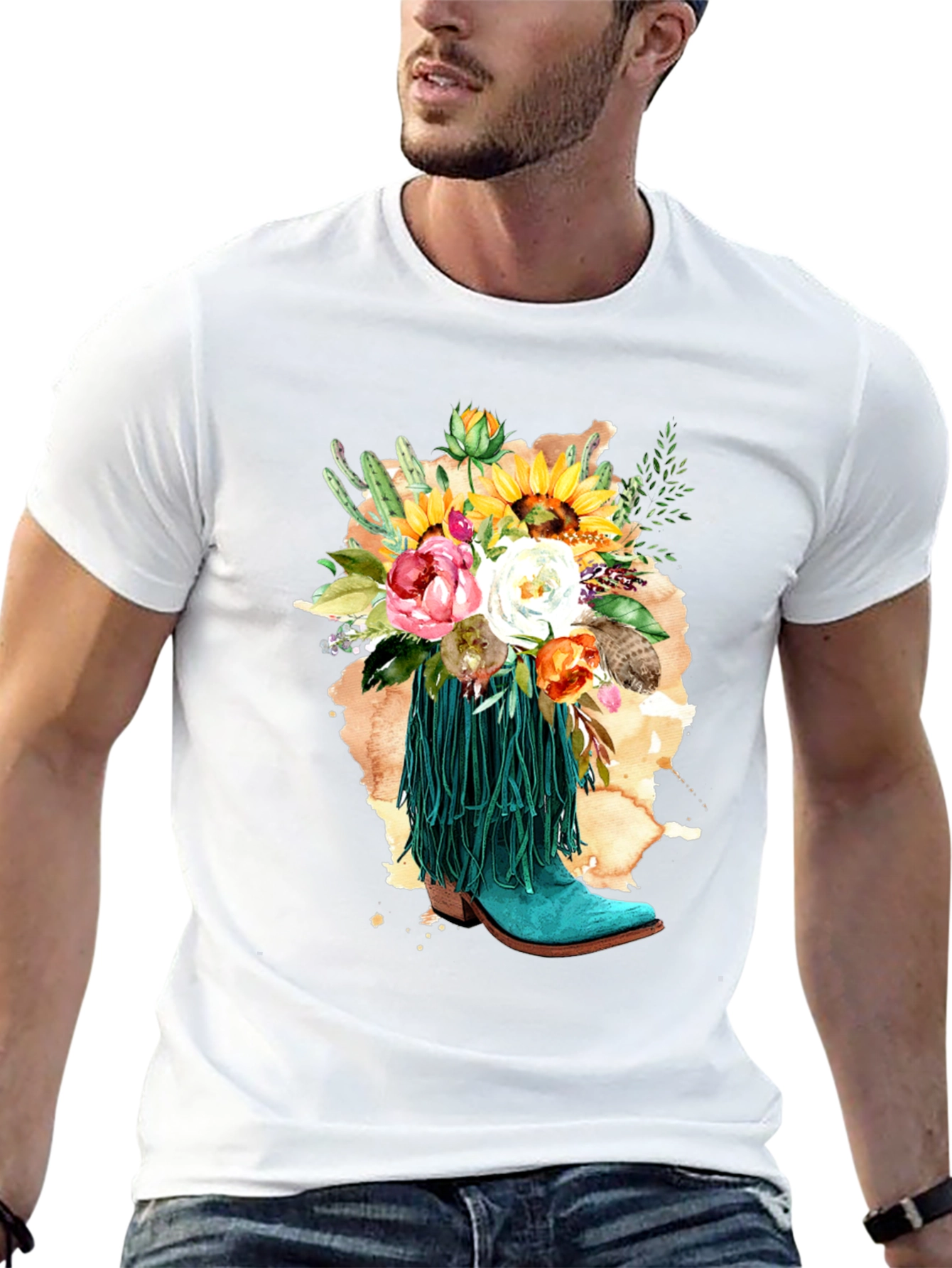 Floral Cowboy Boot T-Shirt