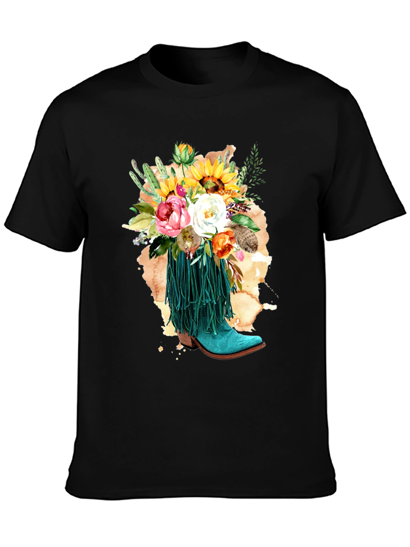Floral Cowboy Boot T-Shirt