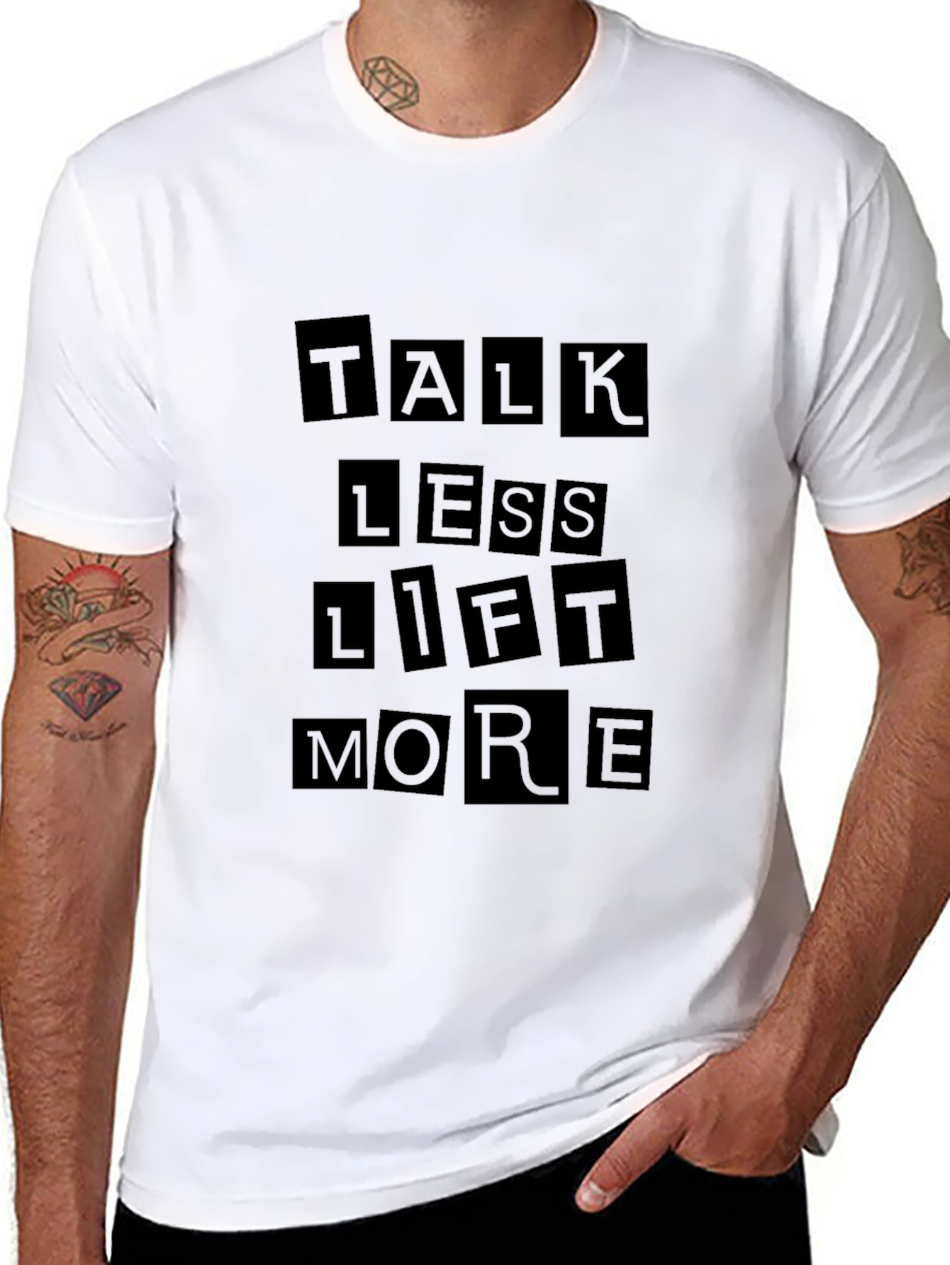 Talk Less Lift More Black T-Shirt
