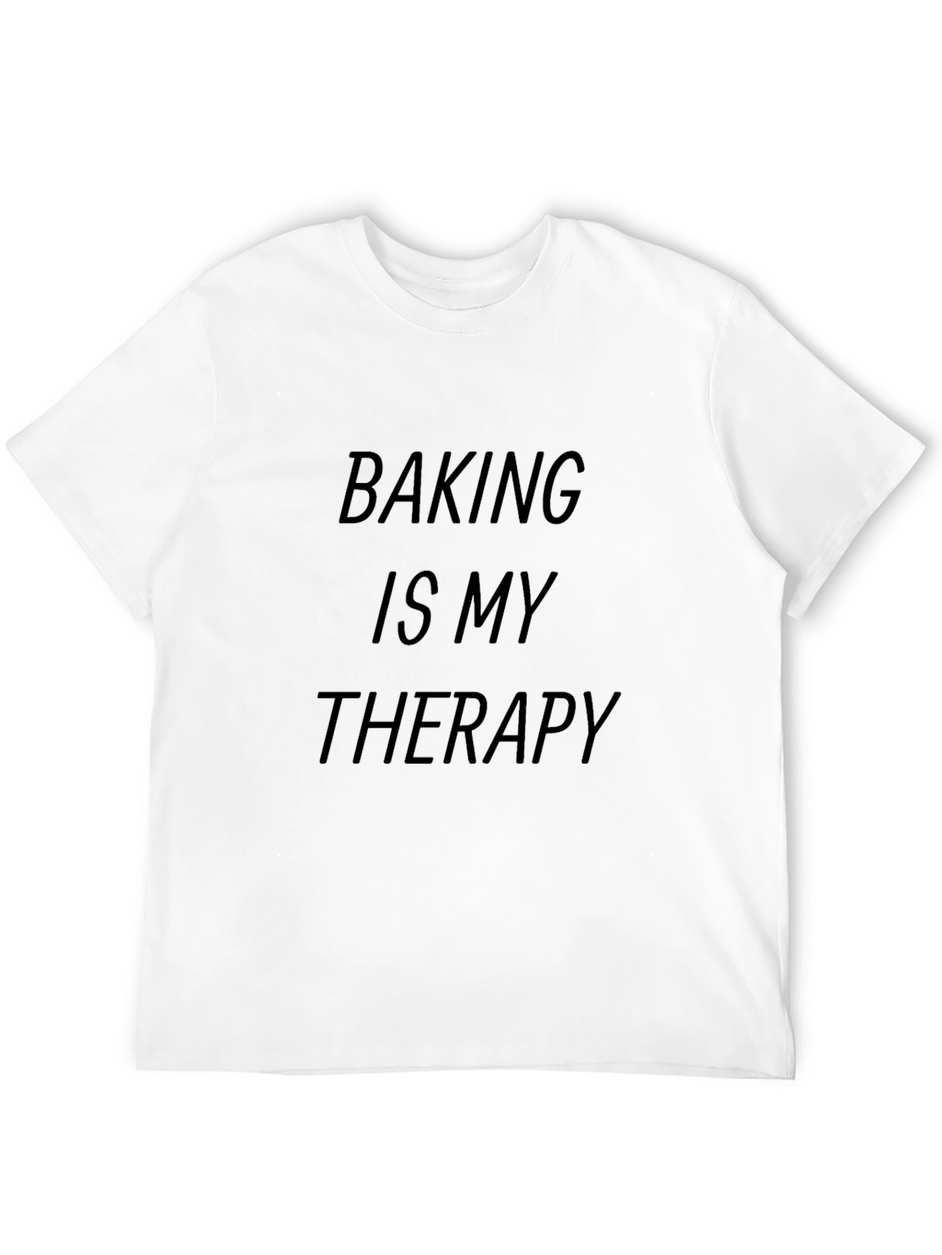 Baking Is My Therapy Black Graphic Tee