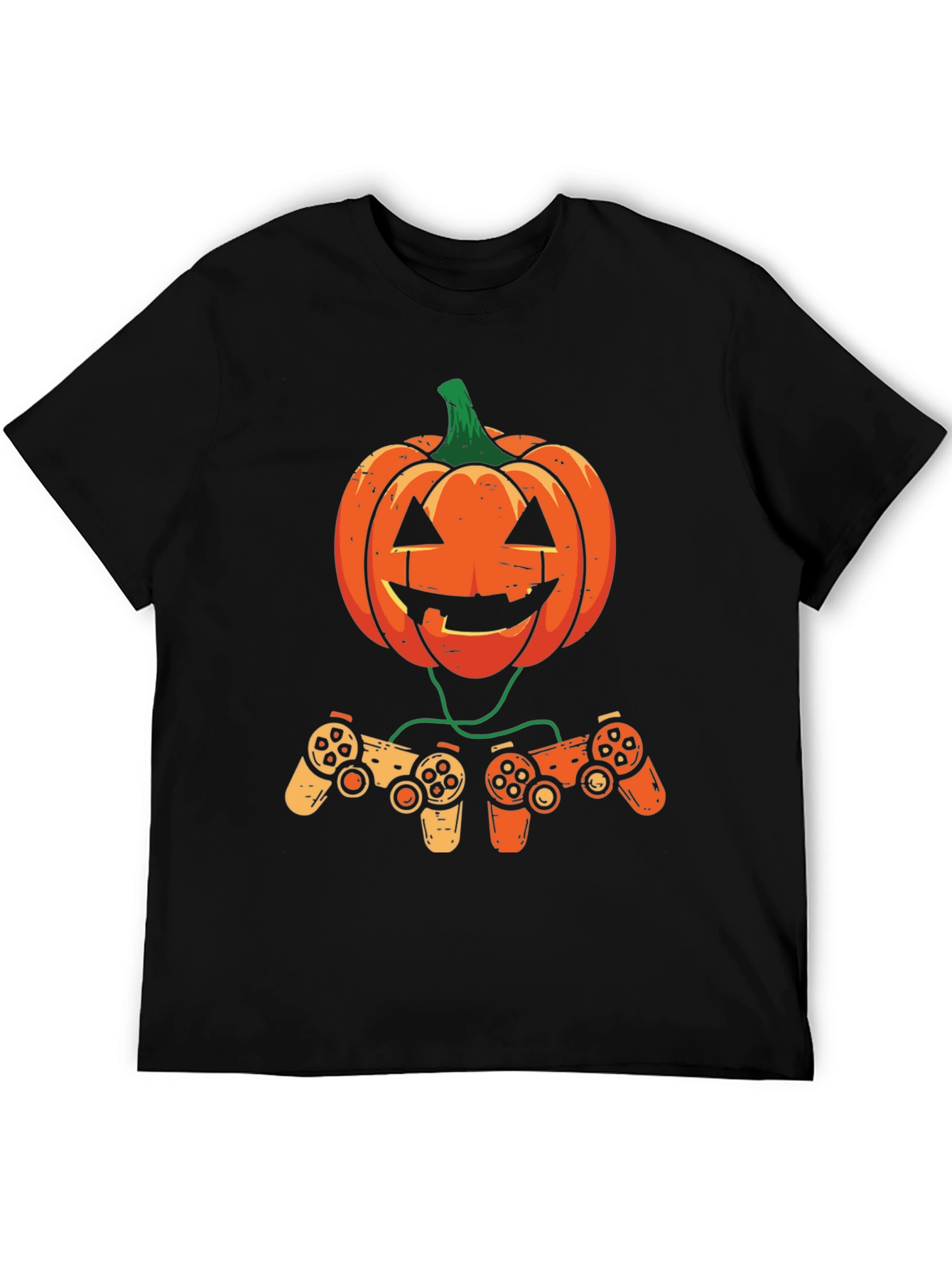 Gamer Pumpkin Halloween Graphic Tee