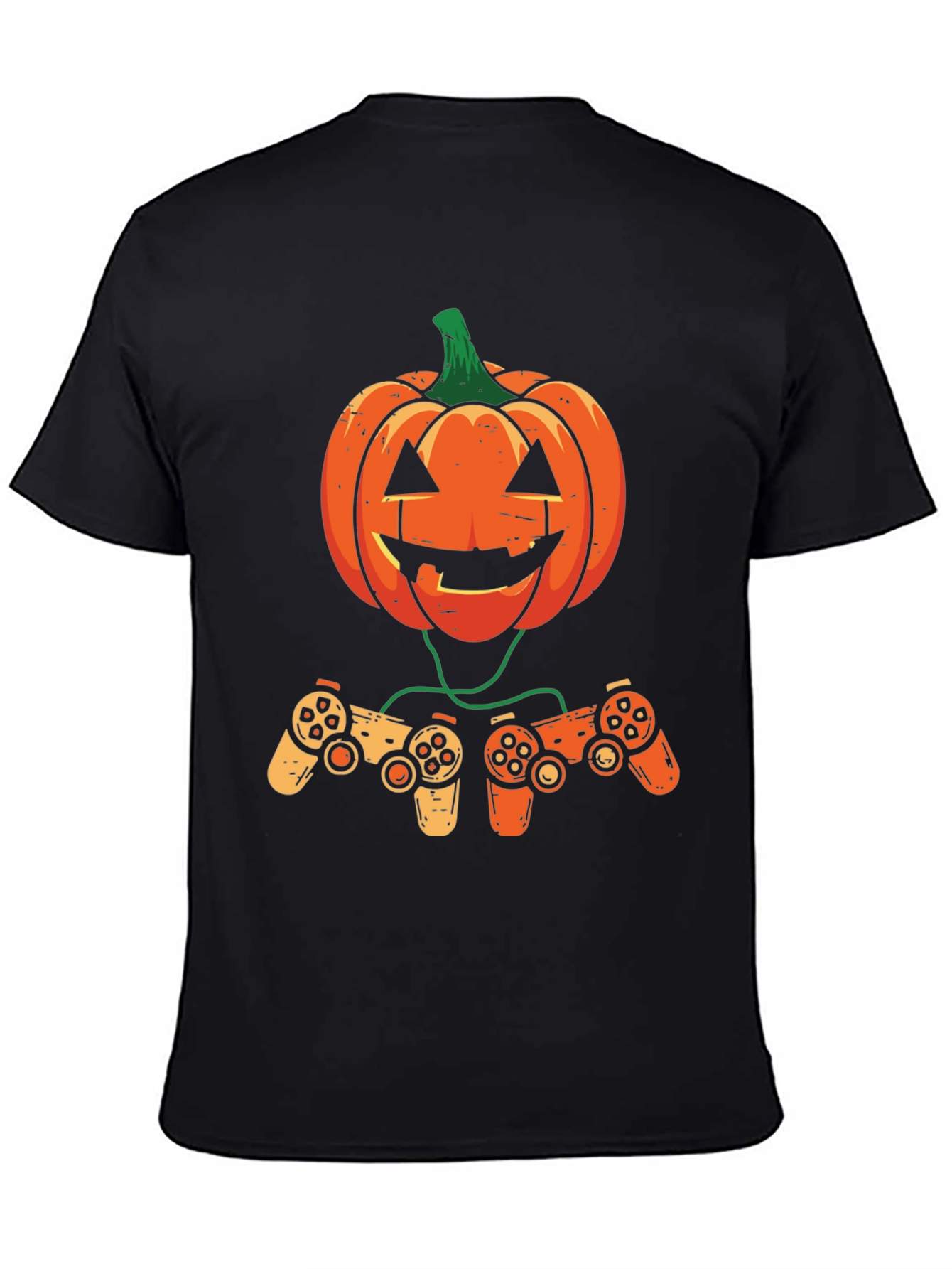 Gamer Pumpkin Halloween Graphic Tee