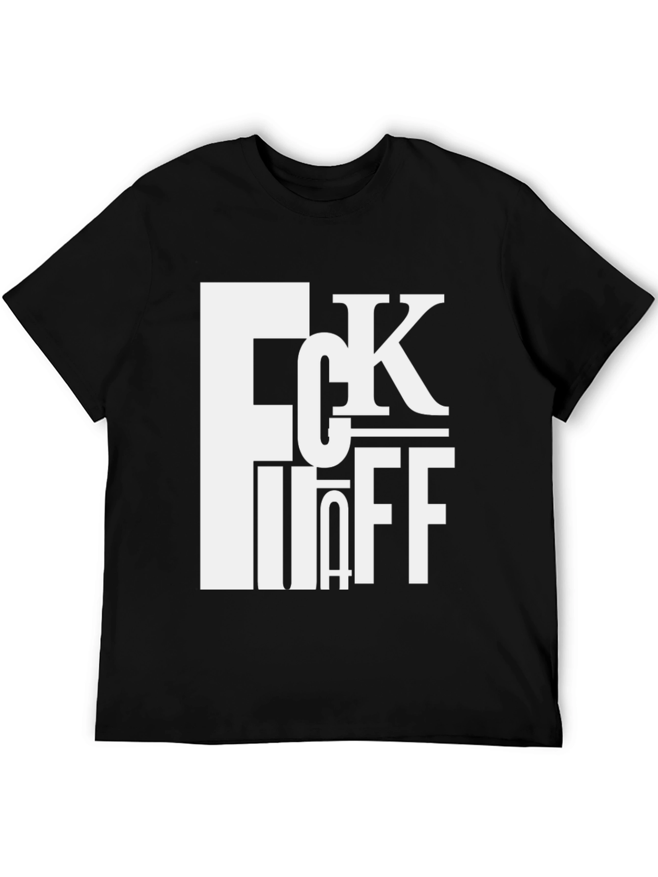 FCK OFF Bold Graphic Tee - Black Cotton