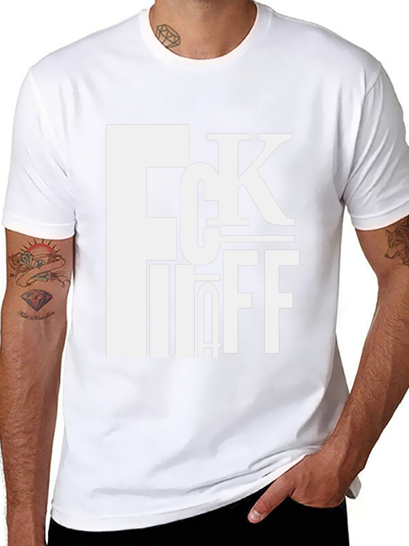 FCK OFF Bold Graphic Tee - Black Cotton