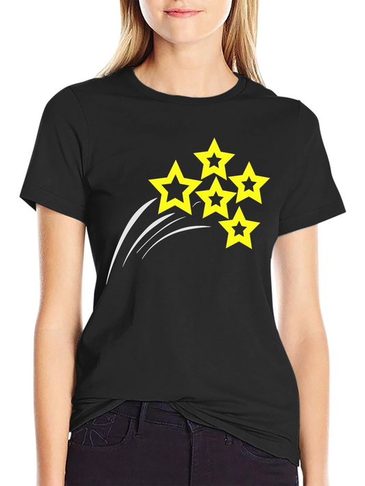 Mens Black T-shirt with Star Design