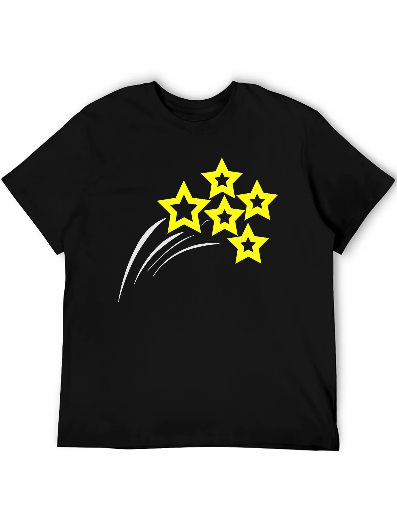 Mens Black T-shirt with Star Design