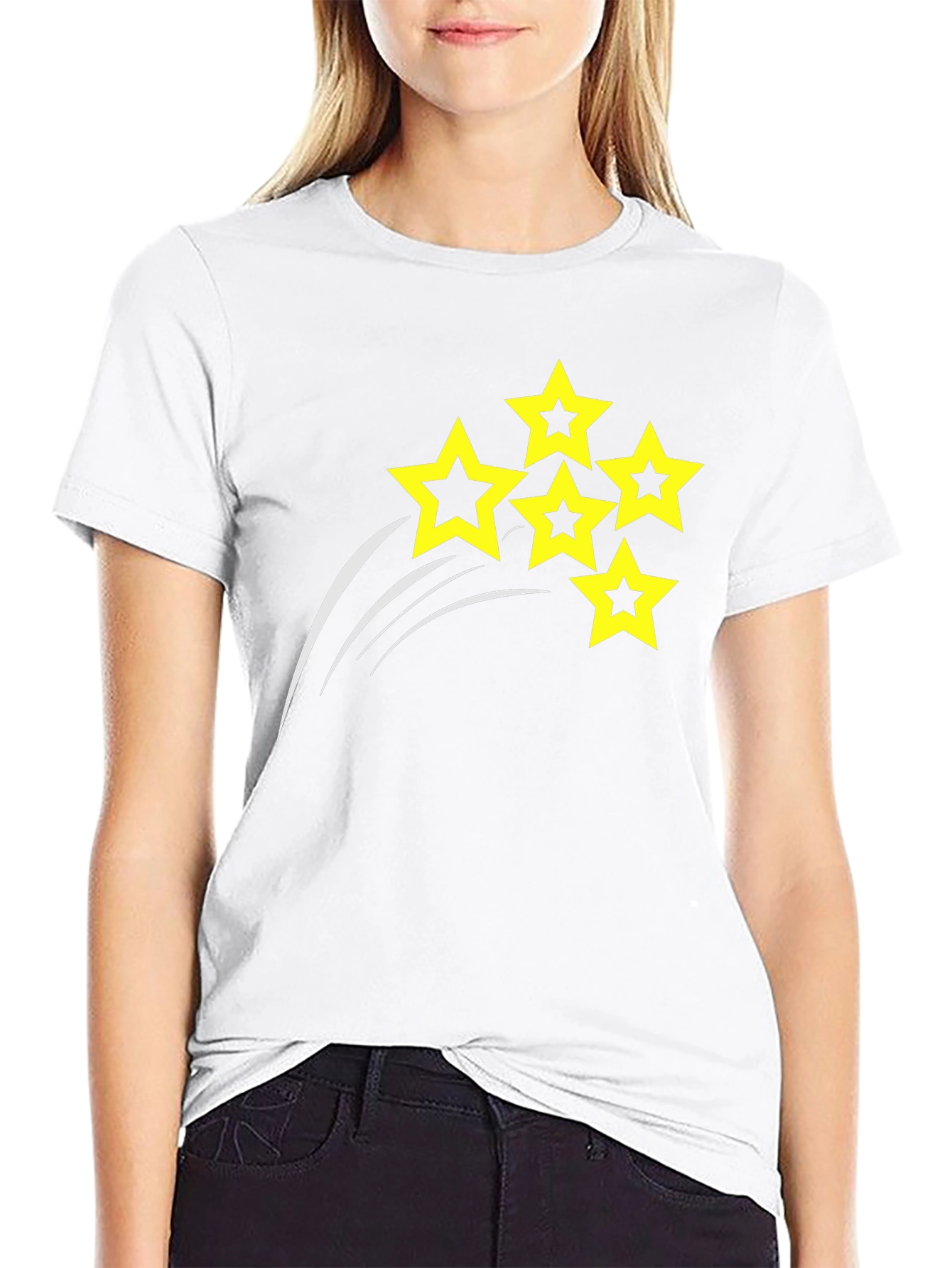 Mens Black T-shirt with Star Design