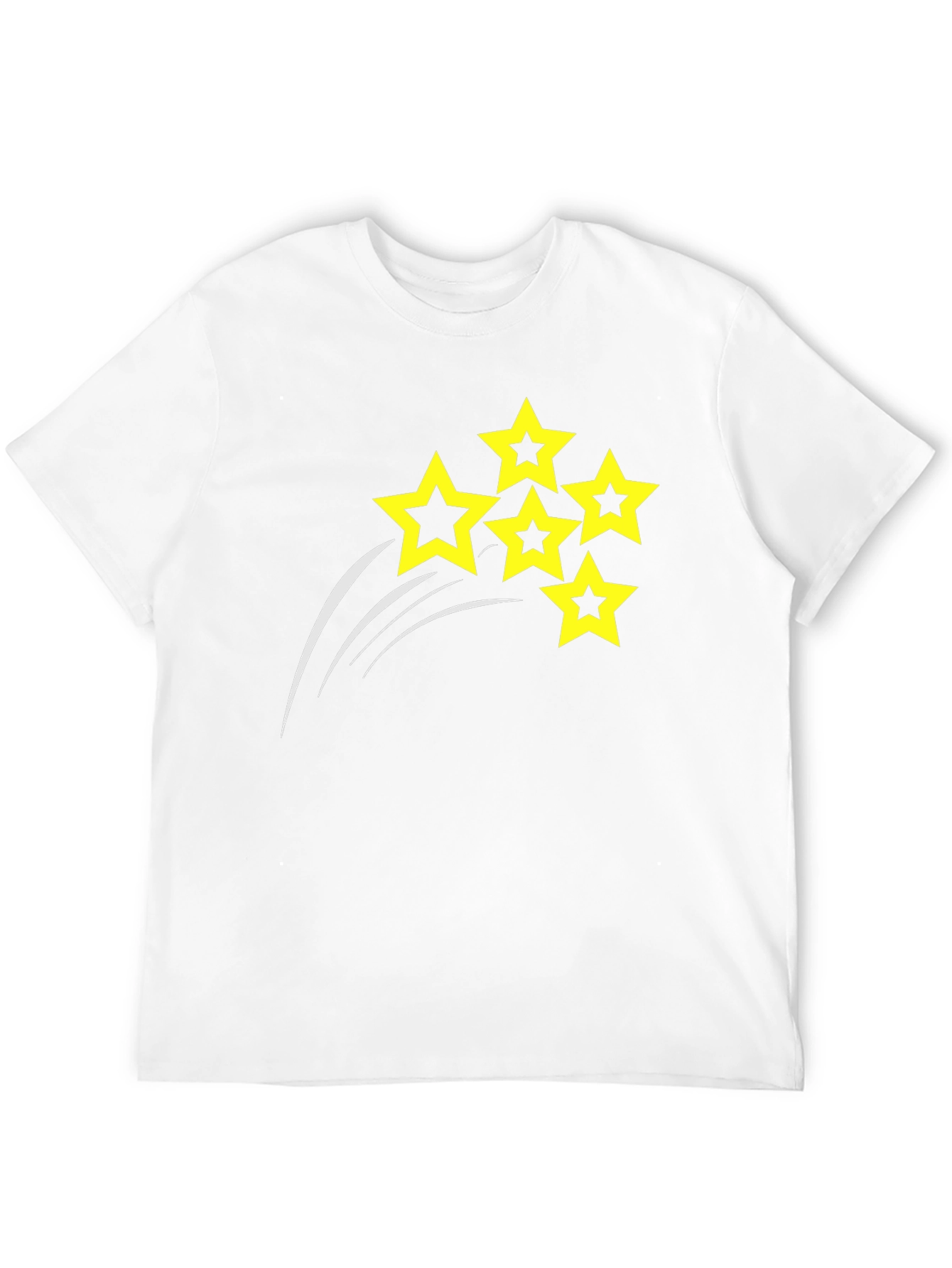 Mens Black T-shirt with Star Design