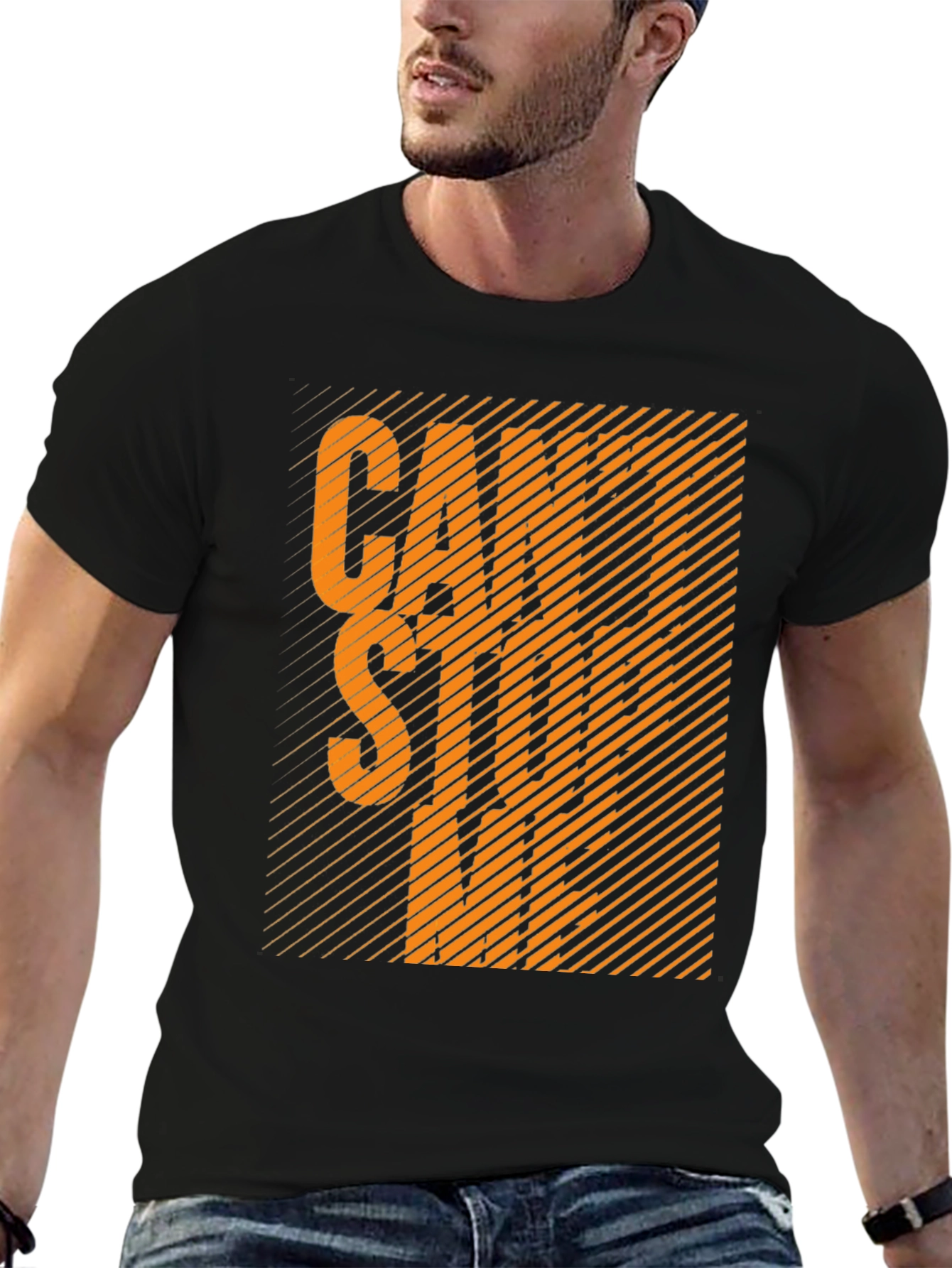 Cant Stop Me Graphic Tee - Black Cotton T-Shirt