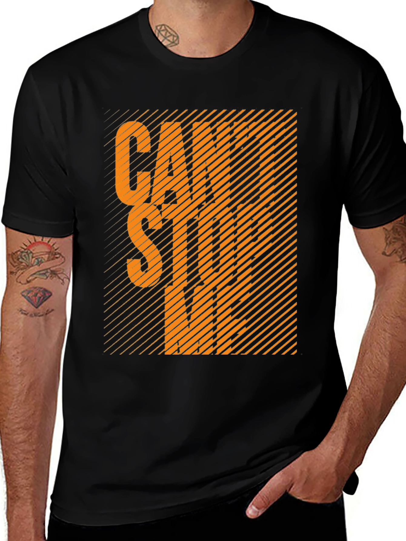 Cant Stop Me Graphic Tee - Black Cotton T-Shirt