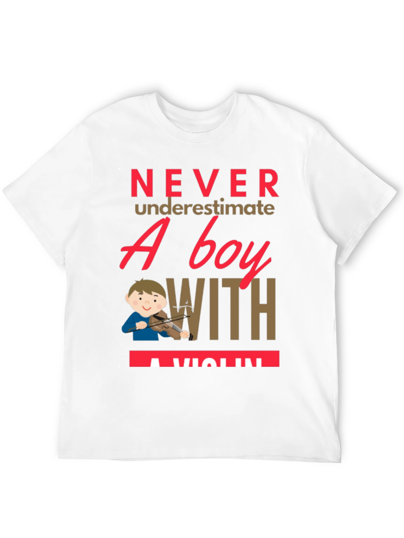 Boy with Violin T-Shirt - Music Lover Tee