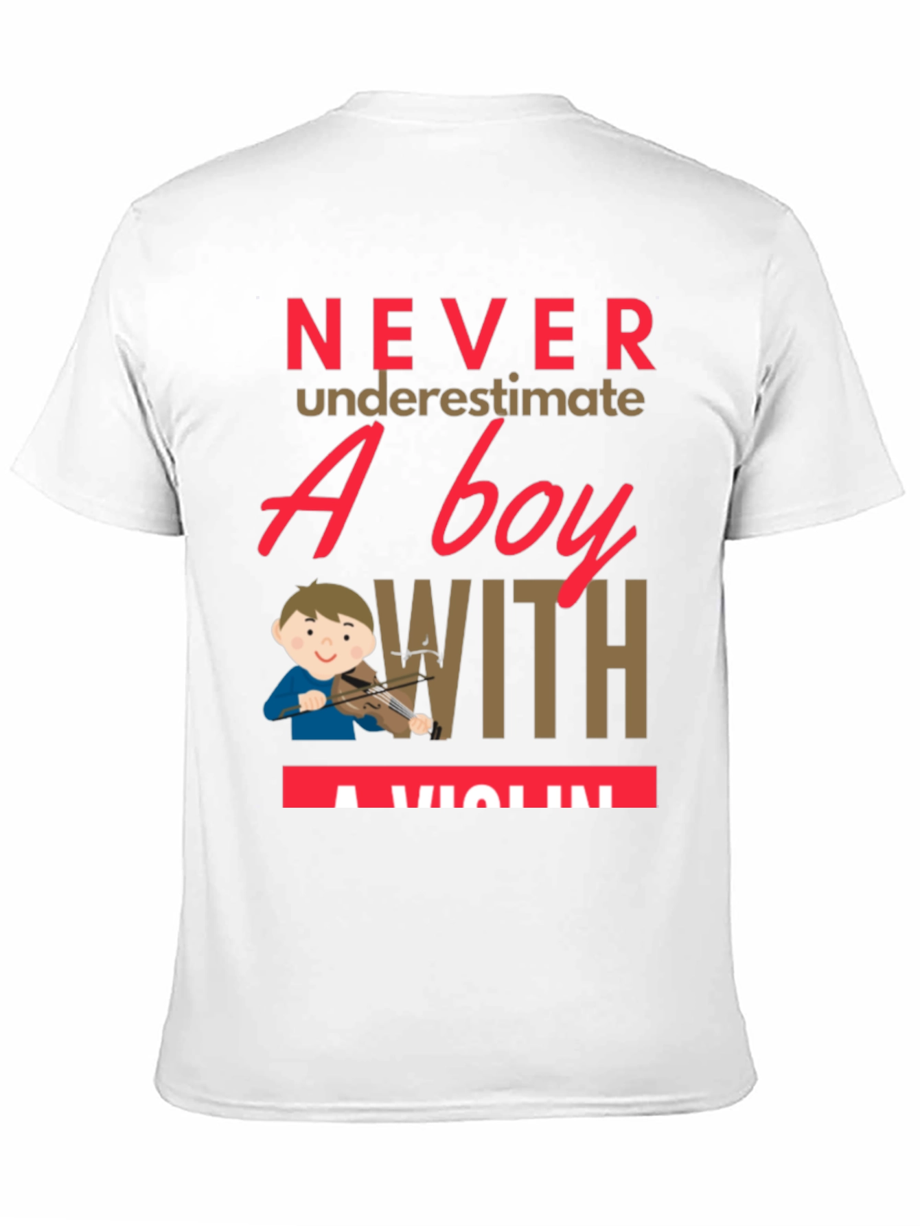 Boy with Violin T-Shirt - Music Lover Tee