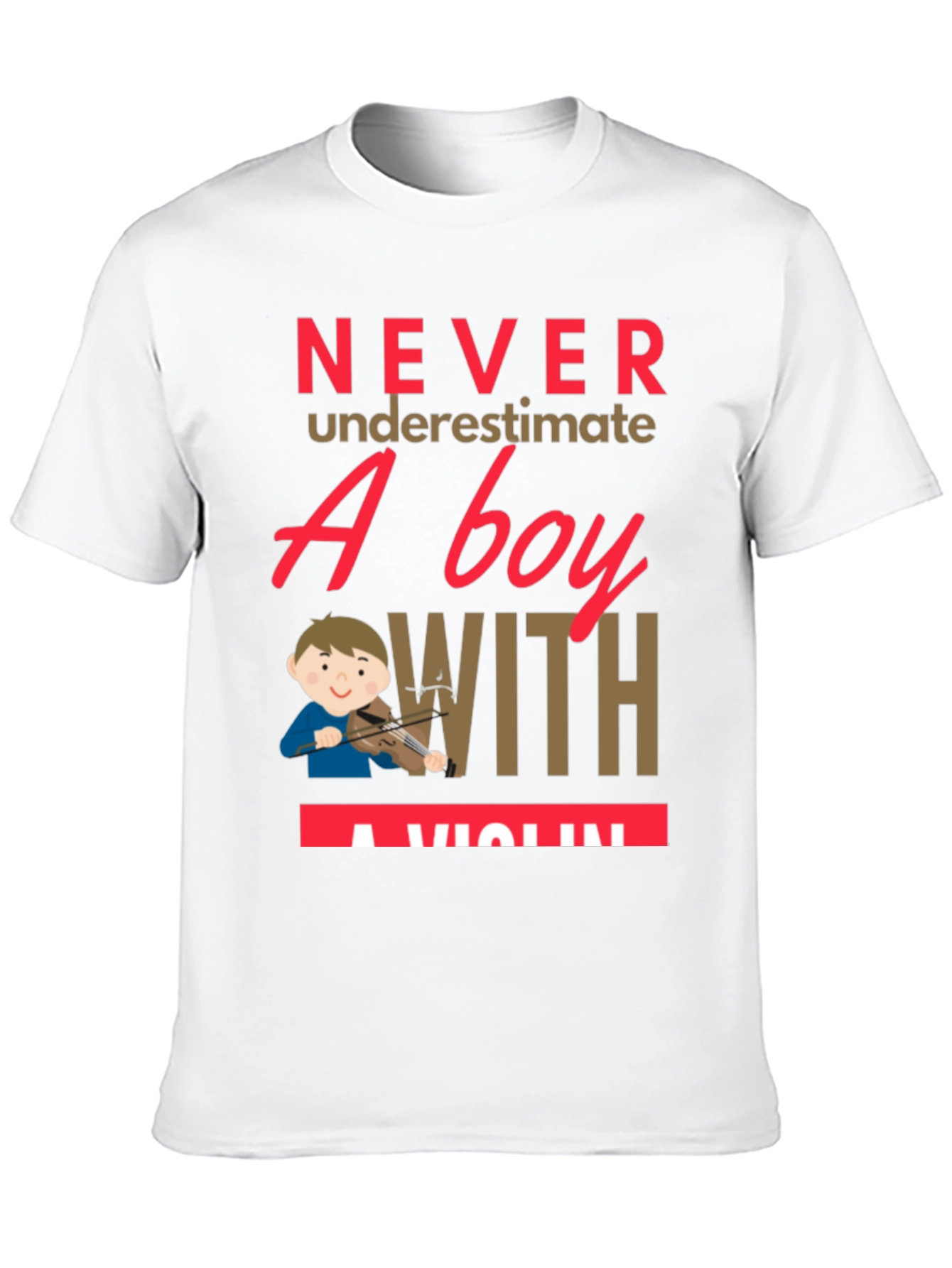 Boy with Violin T-Shirt - Music Lover Tee