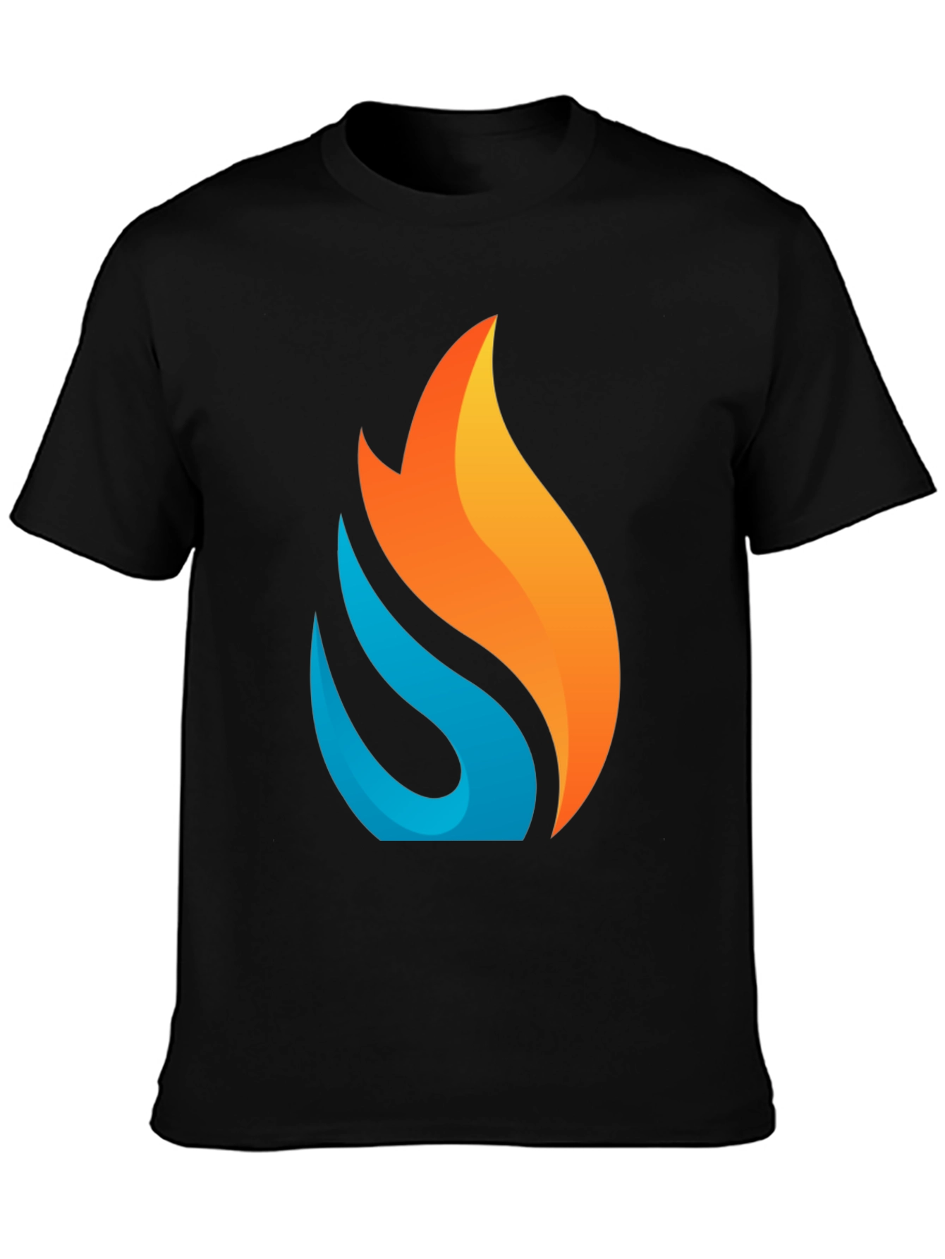 Flame Graphic Black T-Shirt - Modern Design