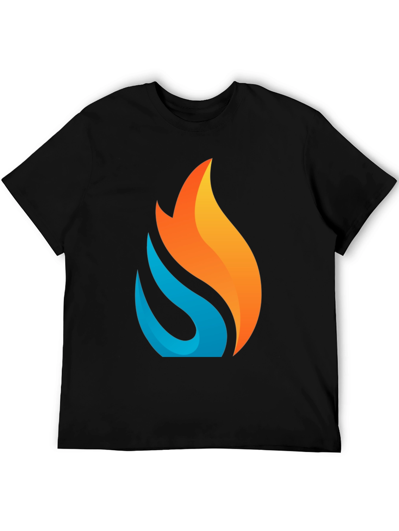 Flame Graphic Black T-Shirt - Modern Design
