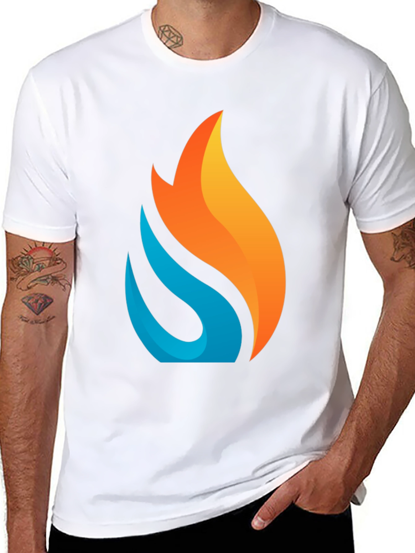 Flame Graphic Black T-Shirt - Modern Design