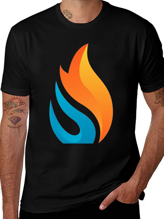 Flame Graphic Black T-Shirt - Modern Design