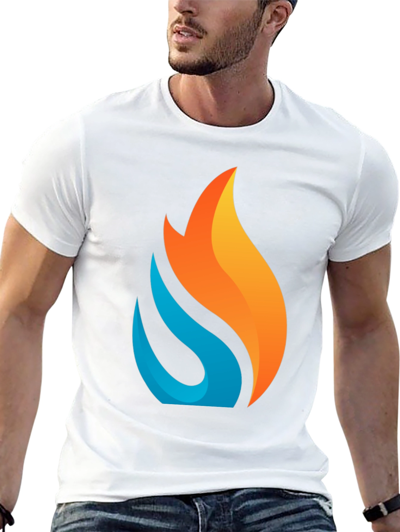 Flame Graphic Black T-Shirt - Modern Design