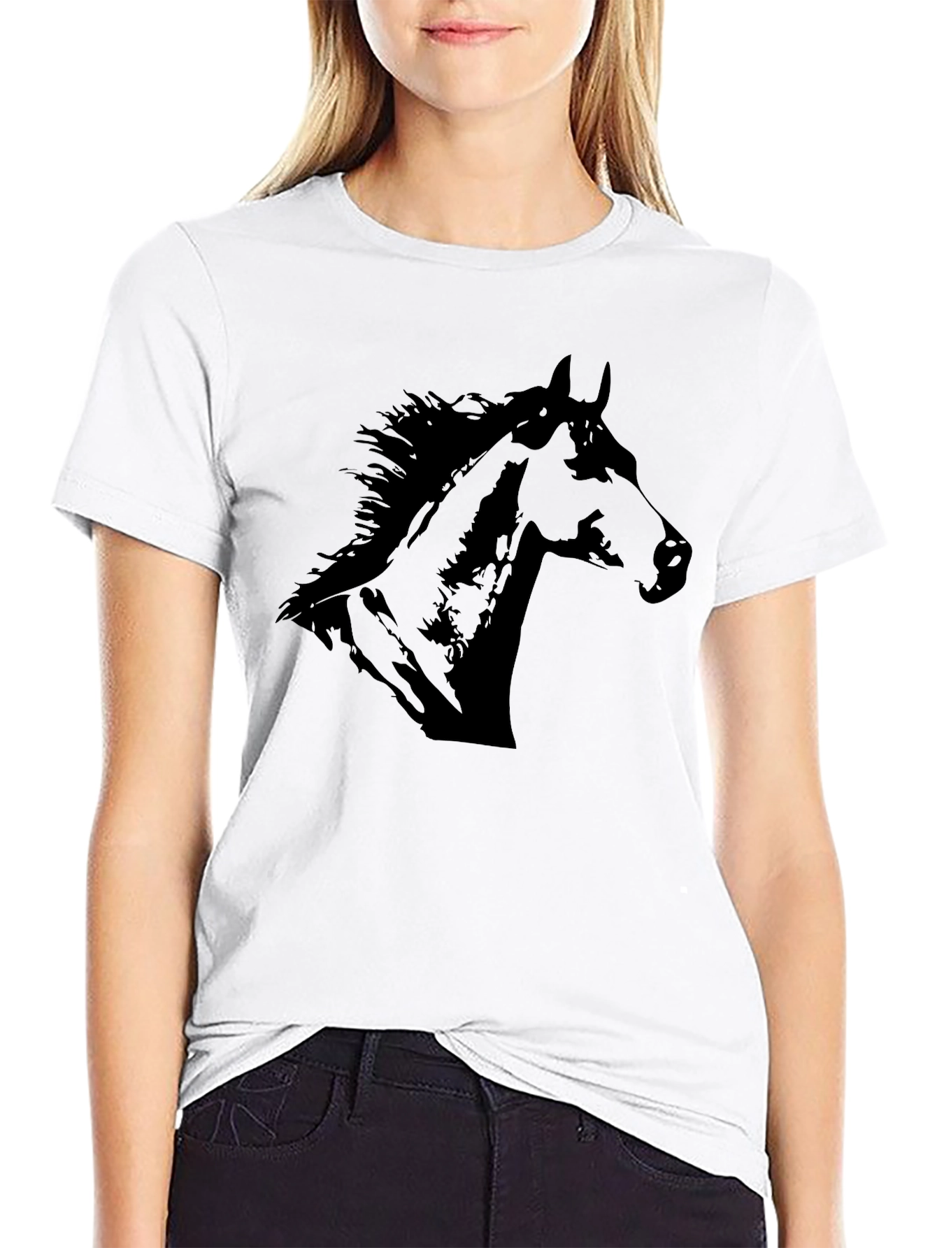 Black Horse Graphic Tee | Stylish Mens T-Shirt