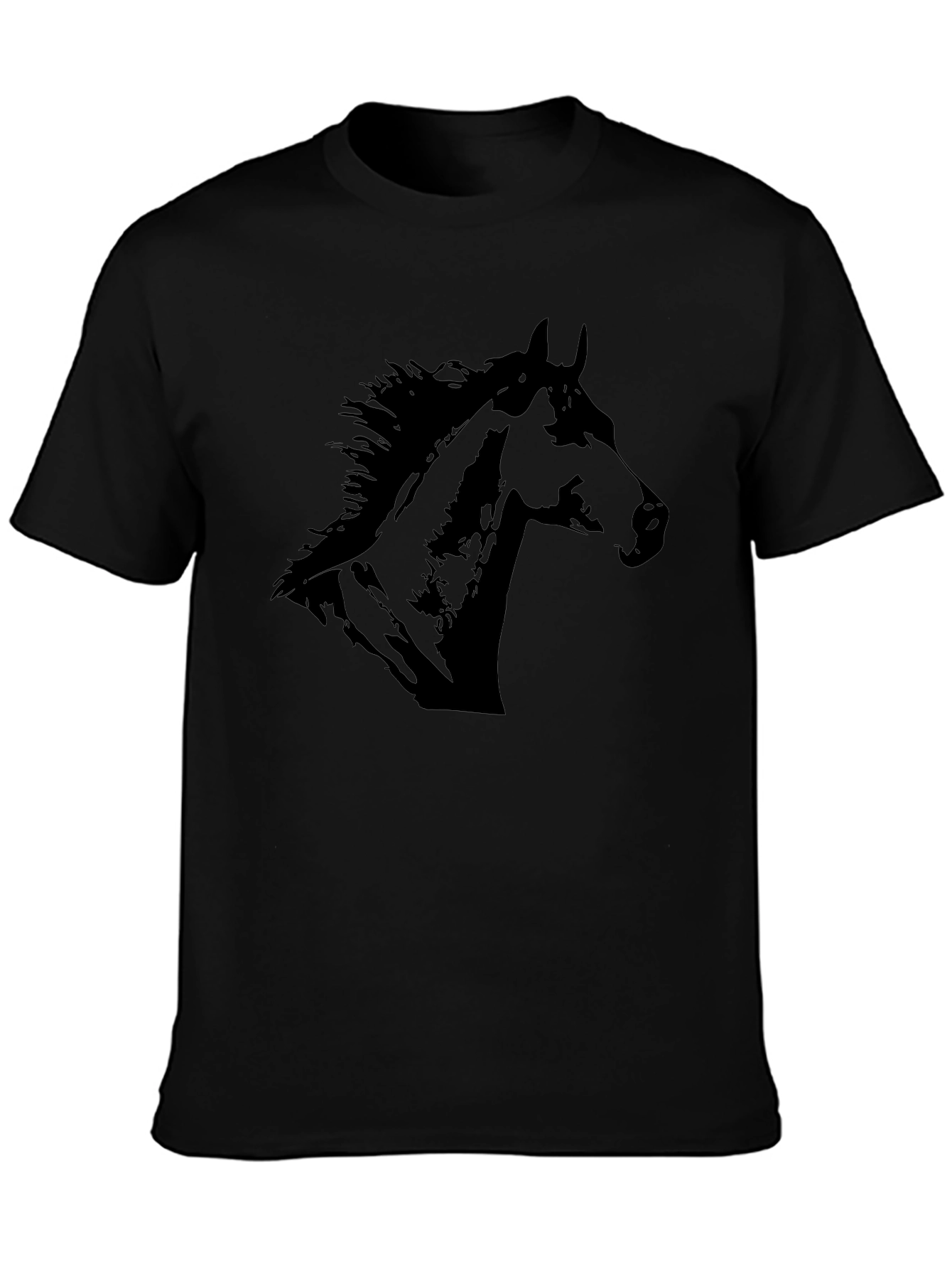 Black Horse Graphic Tee | Stylish Mens T-Shirt