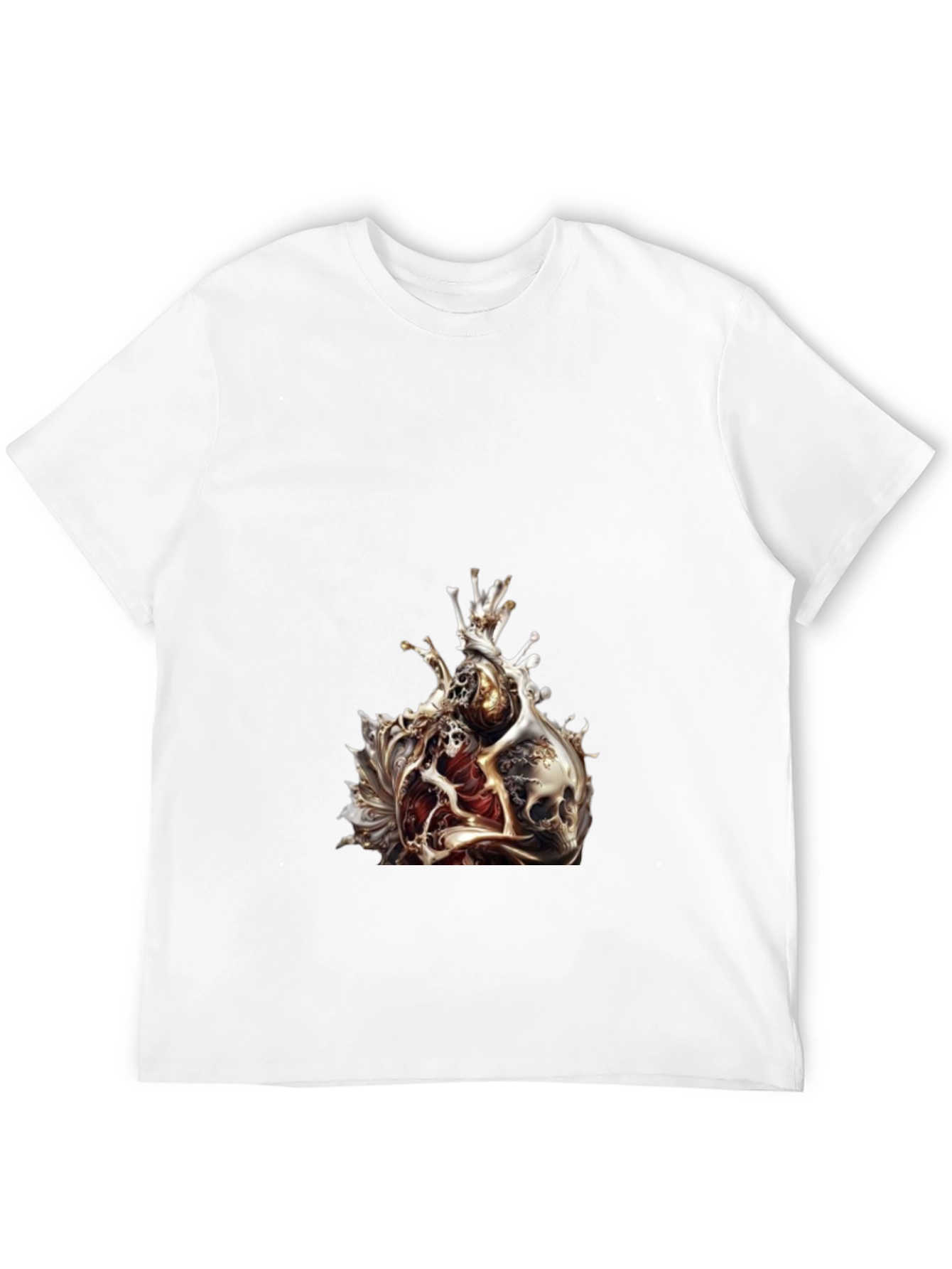 Skull Heart Graphic Tee - Edgy Style