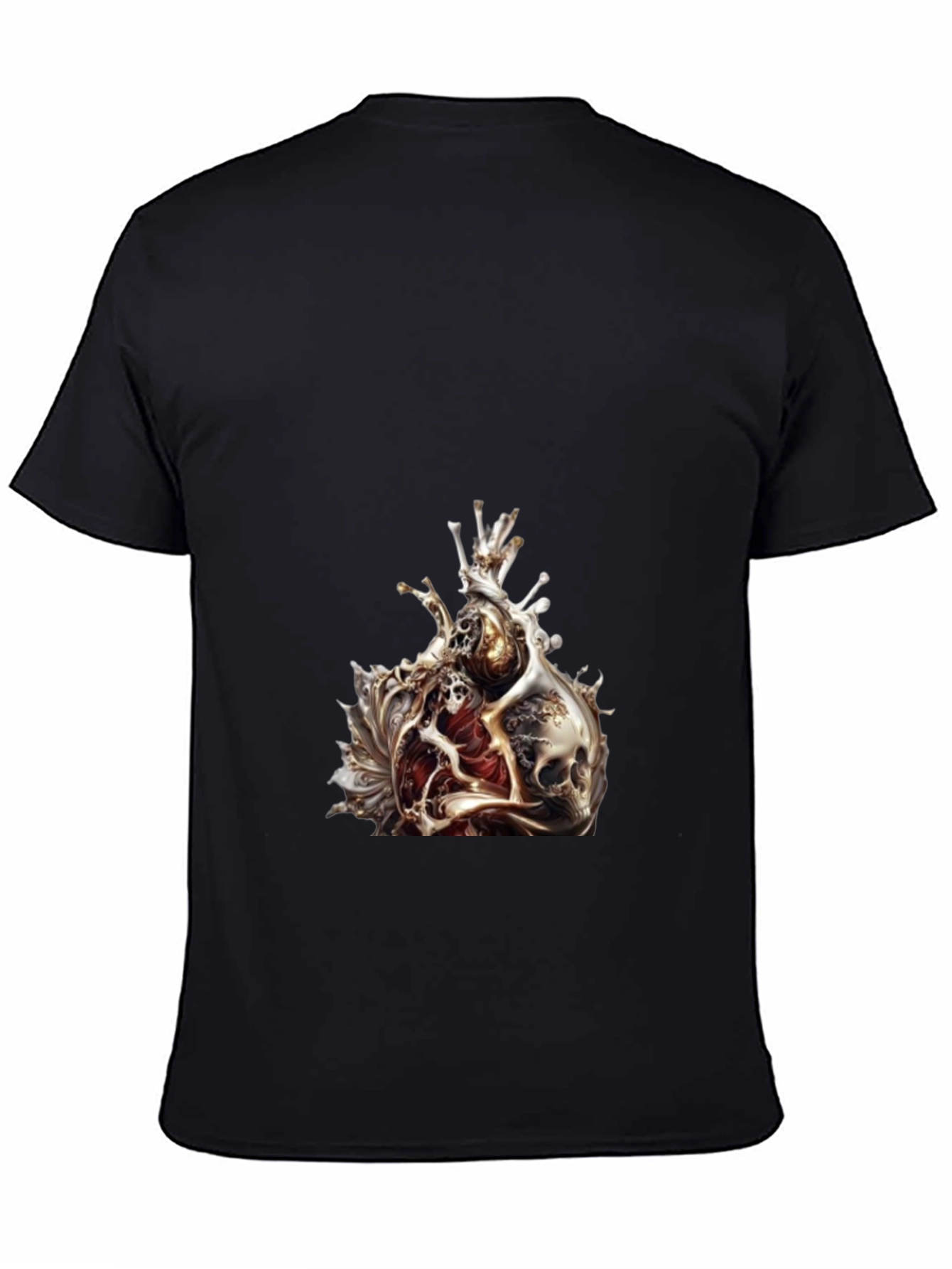 Skull Heart Graphic Tee - Edgy Style