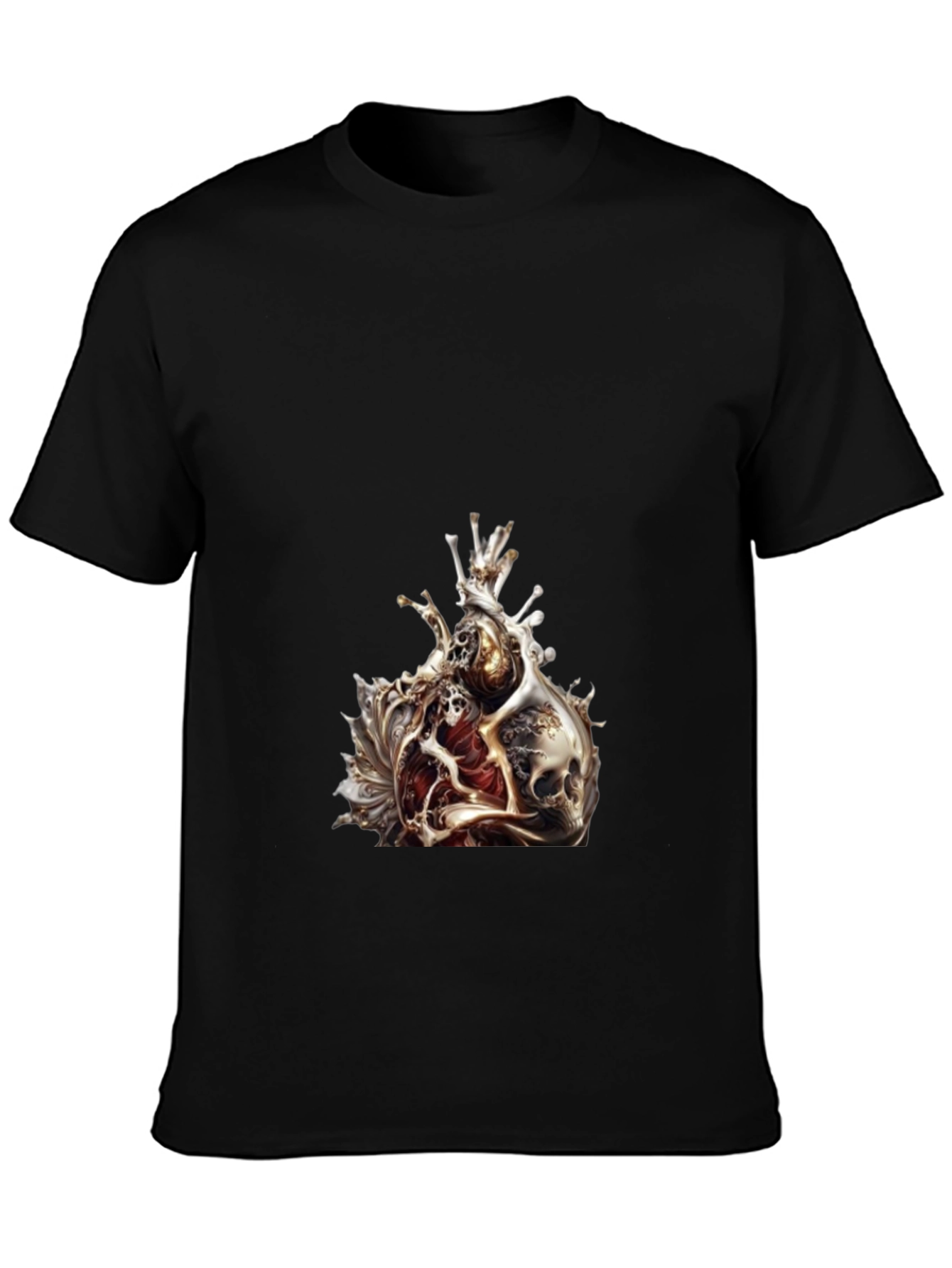 Skull Heart Graphic Tee - Edgy Style