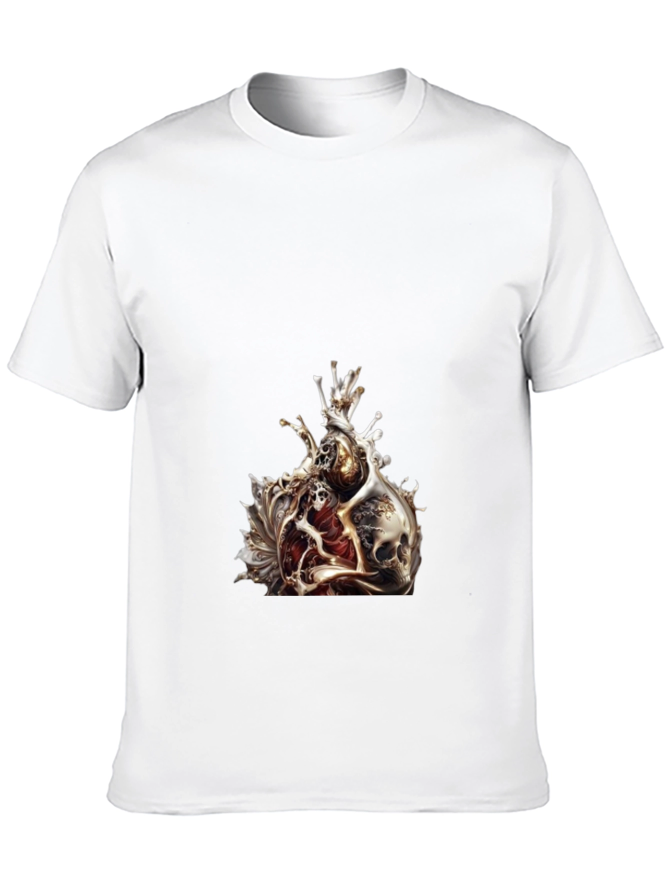 Skull Heart Graphic Tee - Edgy Style