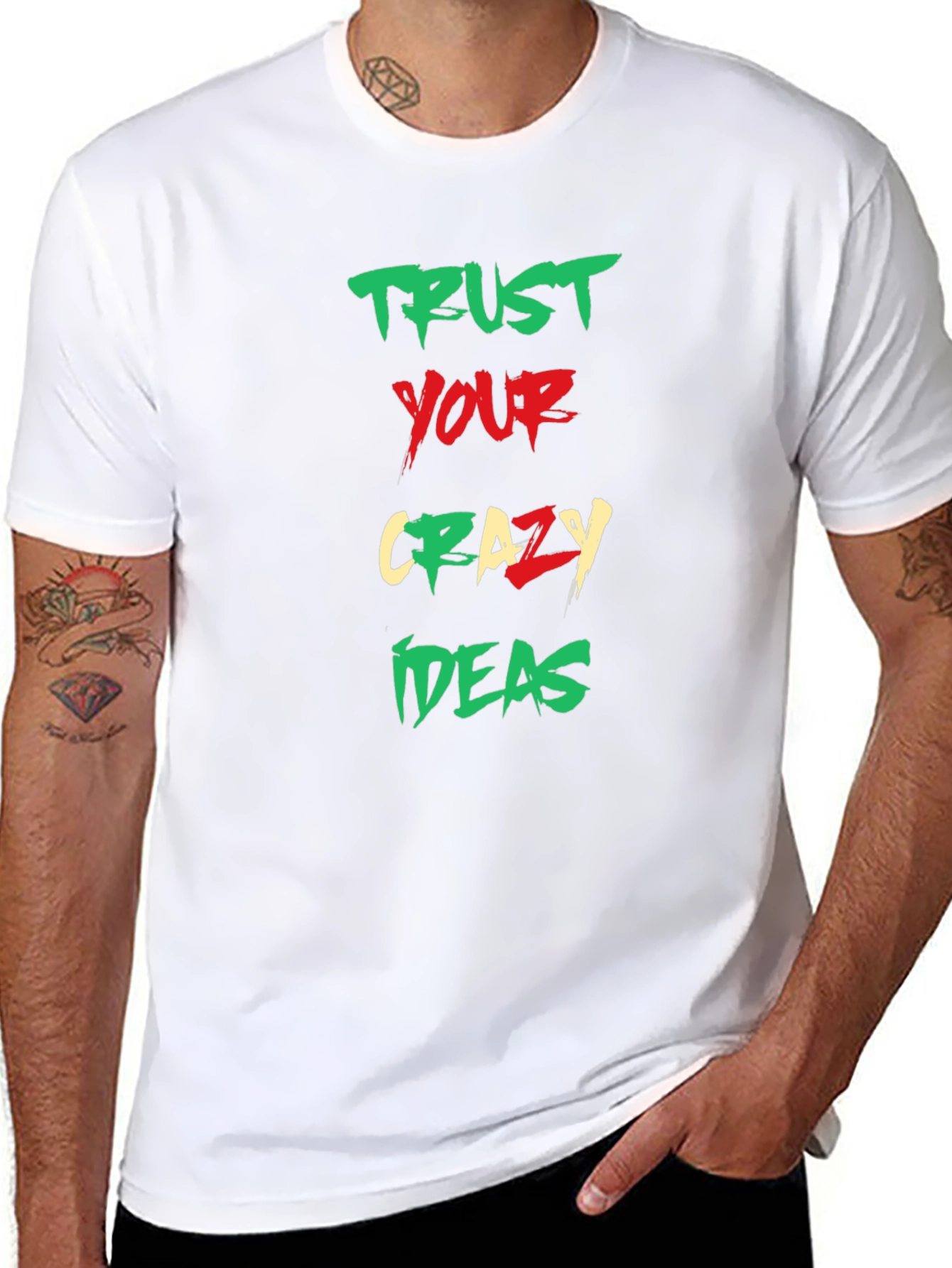 Trust Your Crazy Ideas Graphic Tee - Black