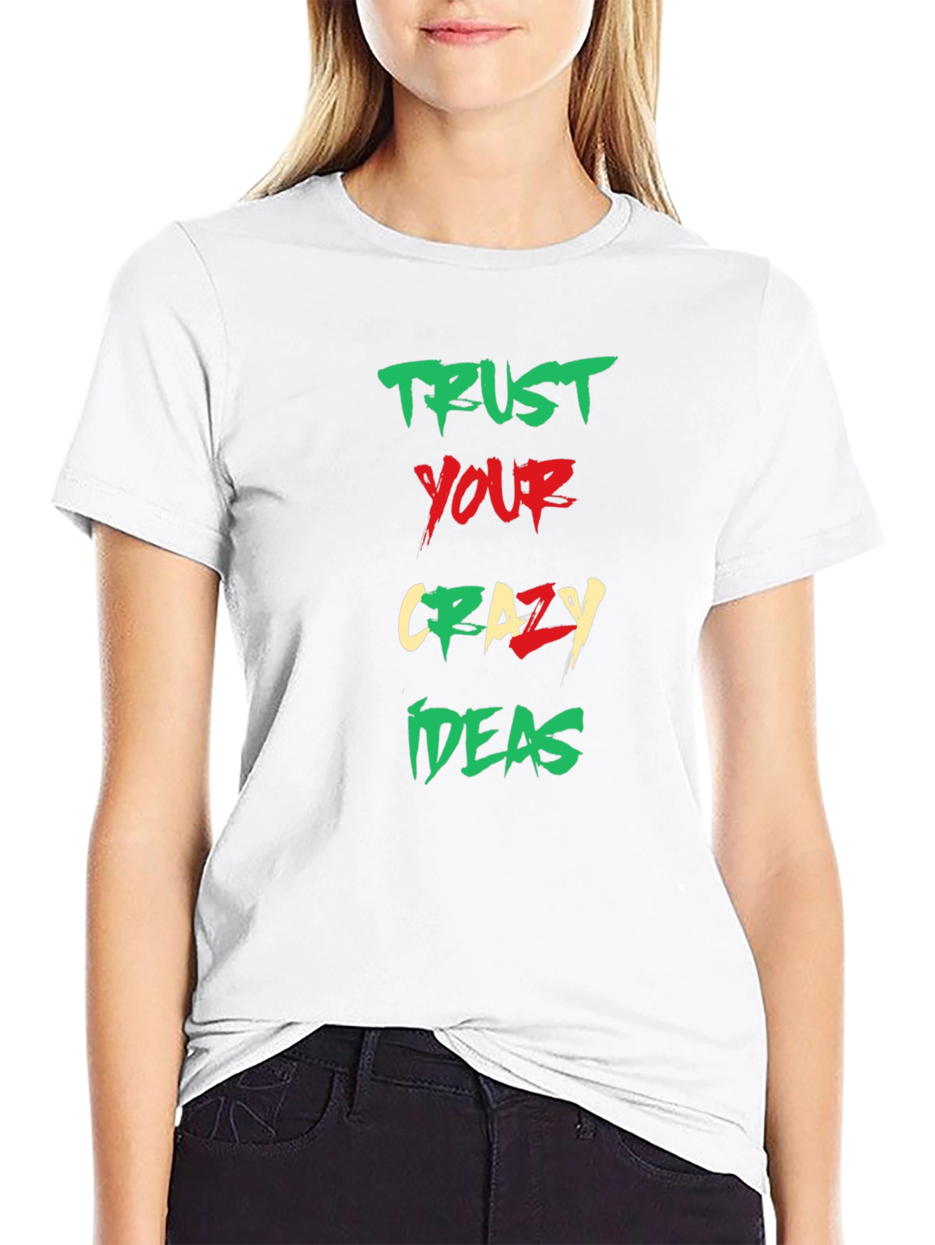 Trust Your Crazy Ideas Graphic Tee - Black