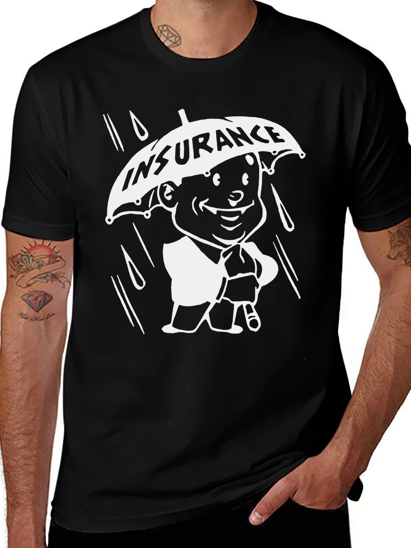 Insurance Cartoon Graphic T-Shirt