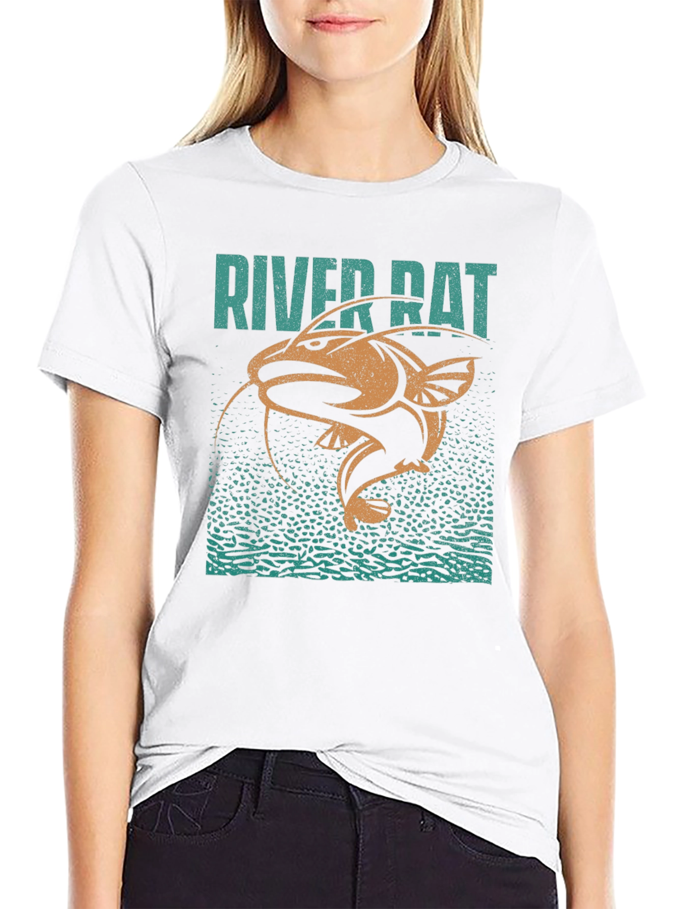 River Rat Graphic Tee - Angler Design