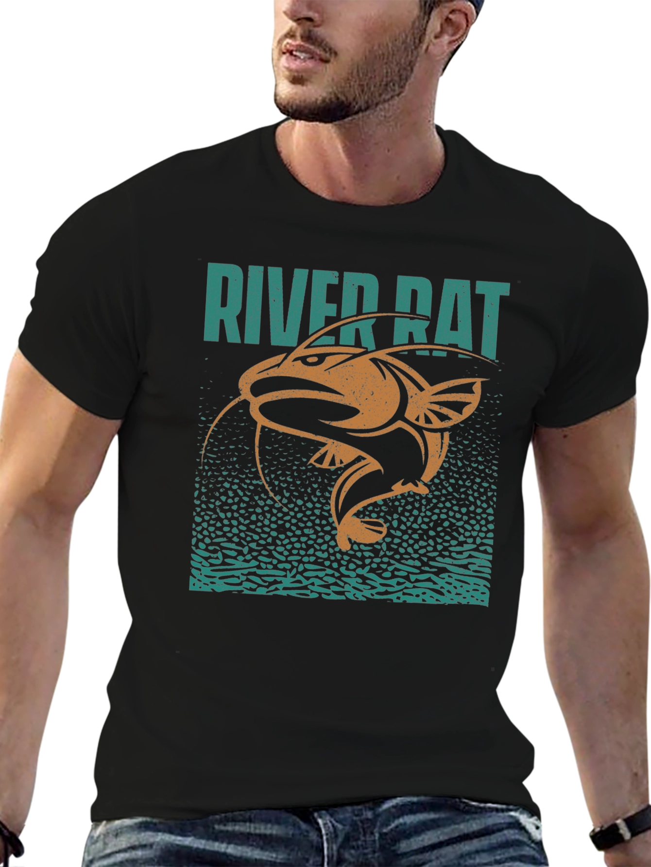 River Rat Graphic Tee - Angler Design