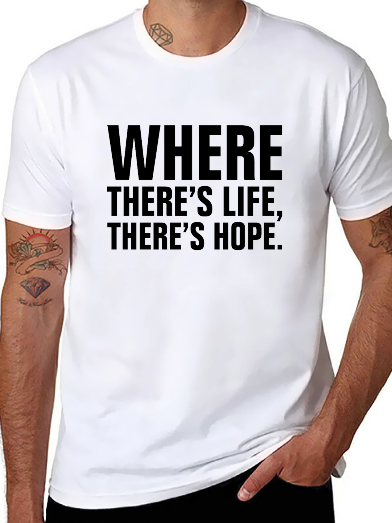 Inspirational Where Theres Life Graphic Tee