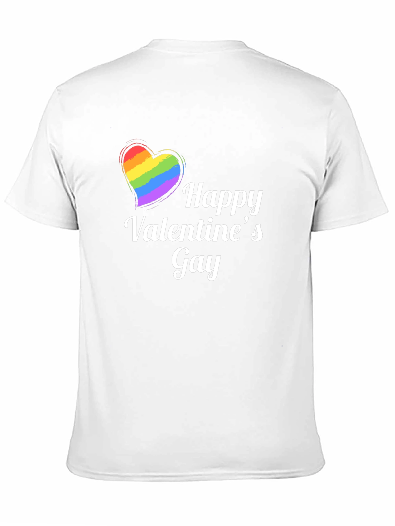 Happy Valentines Gay Pride Rainbow Heart T-Shirt
