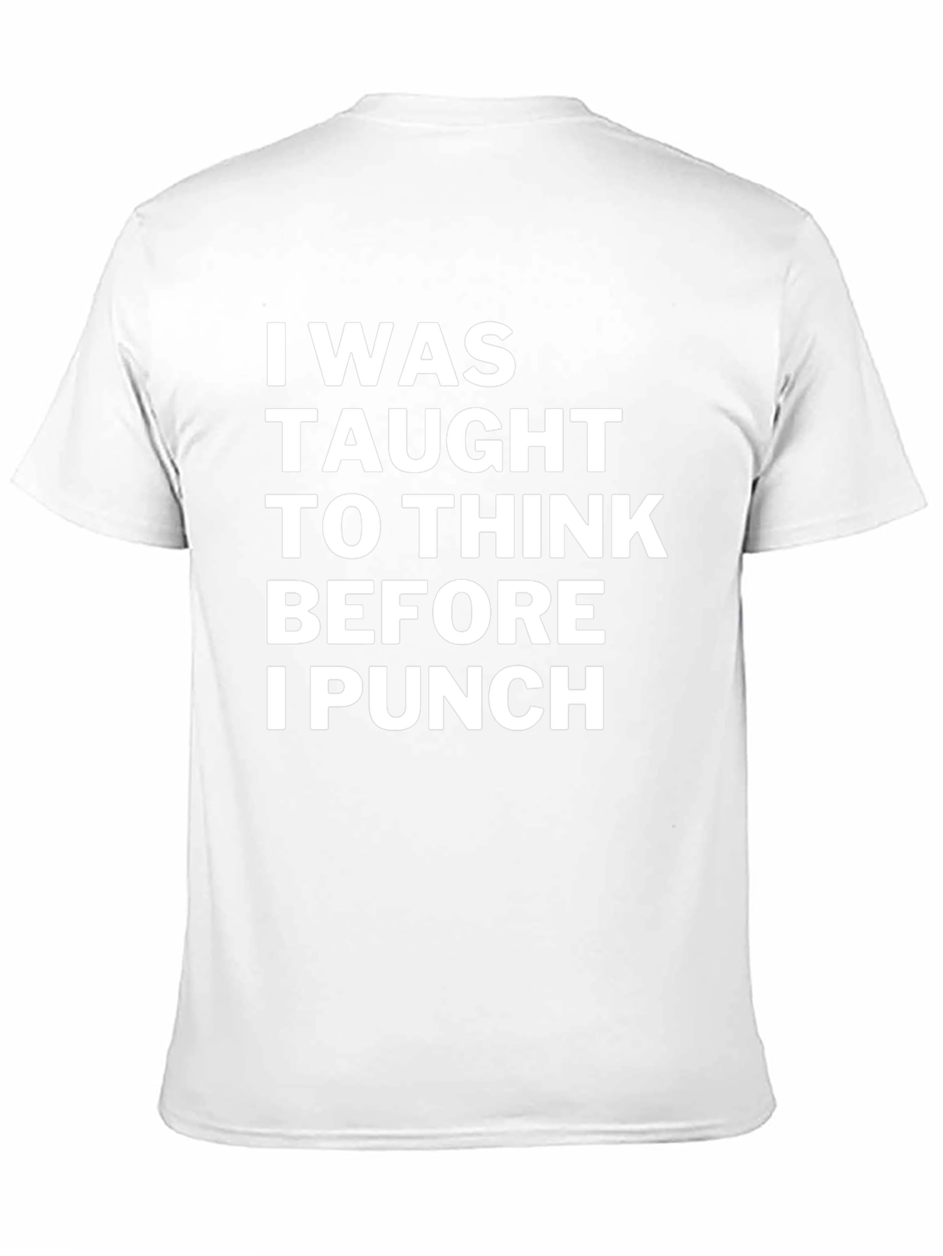 Think Before I Punch Black Graphic Tee